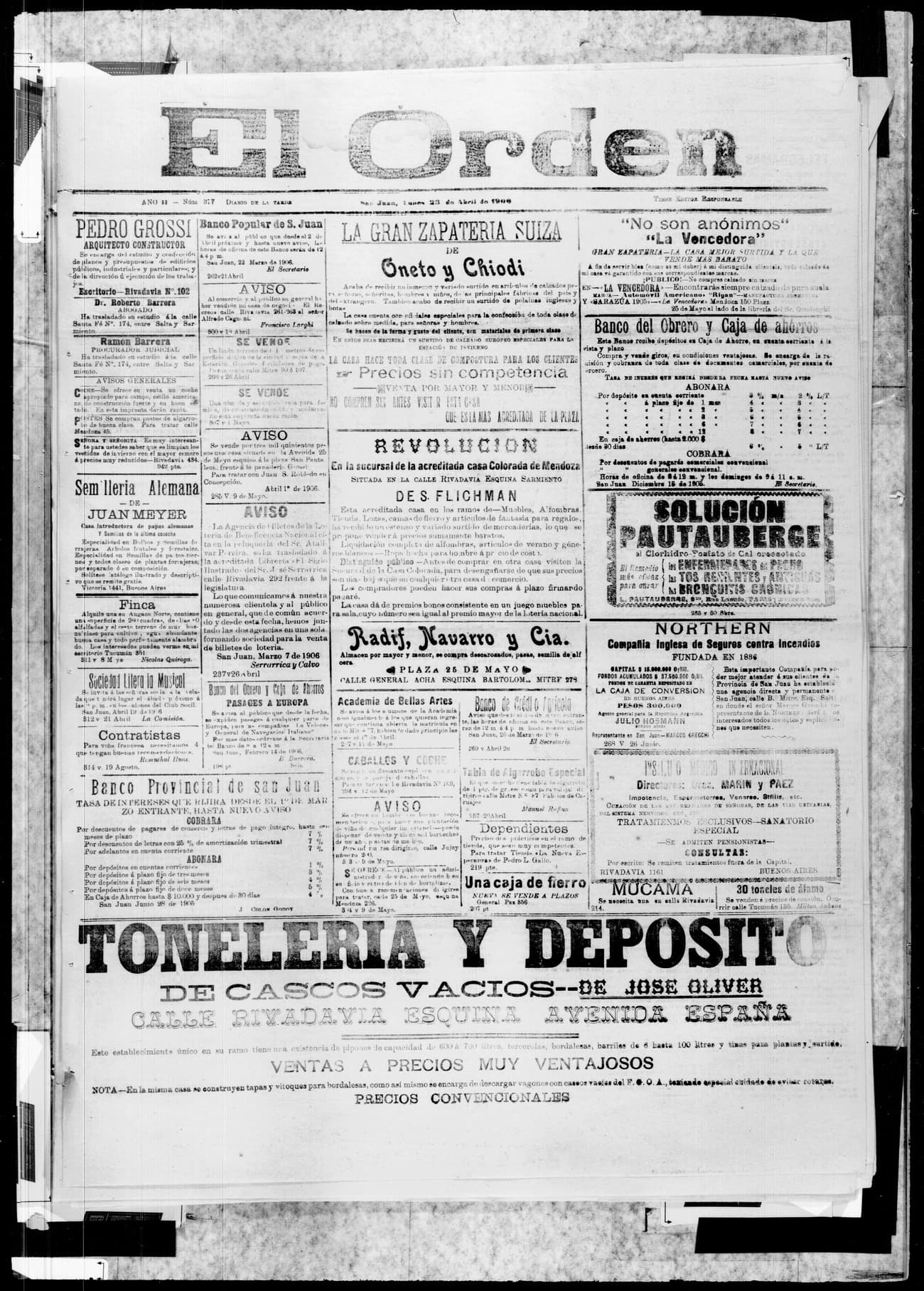 Portada · 23 de Abril de 1906