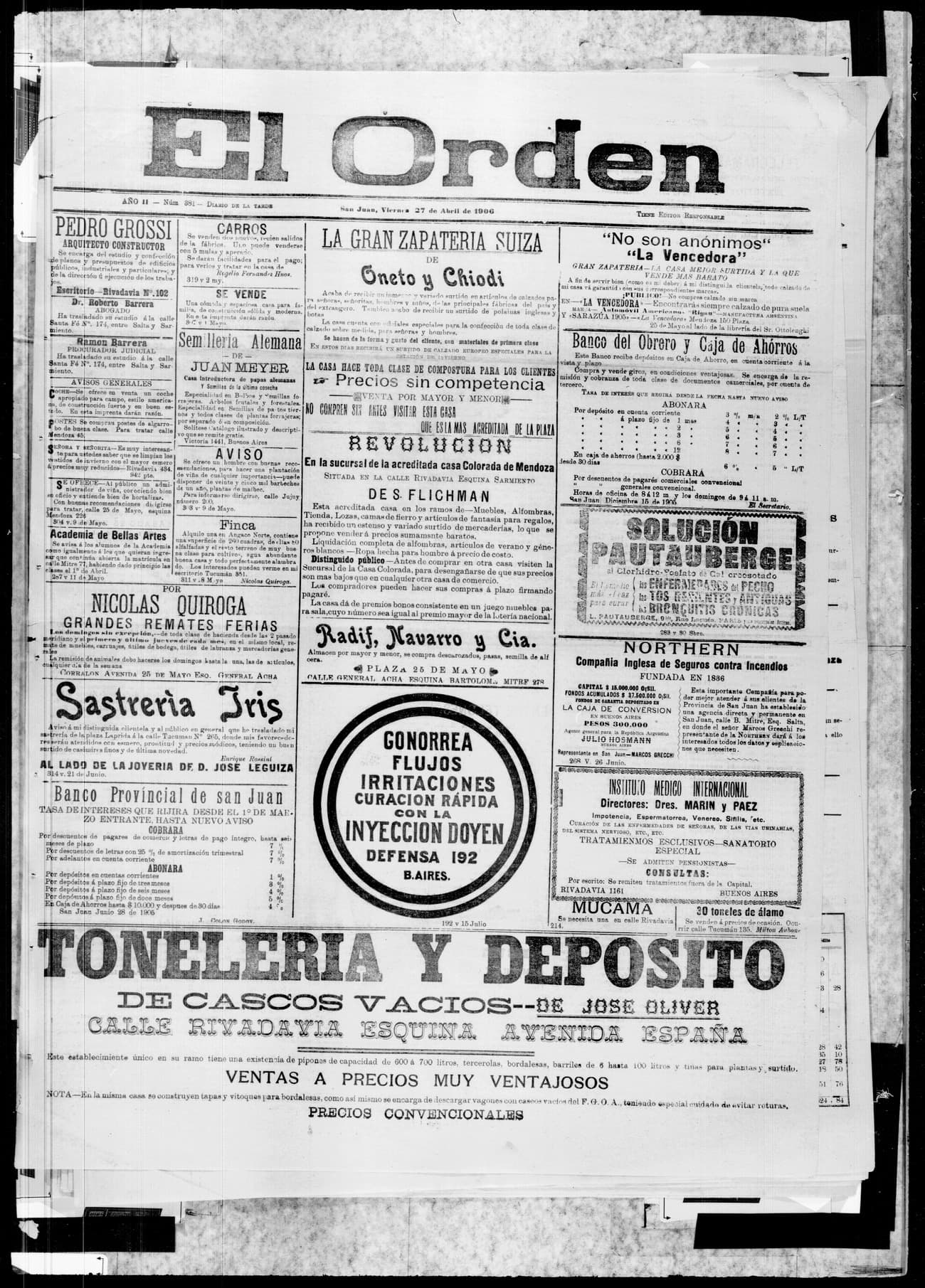 Portada · 27 de Abril de 1906