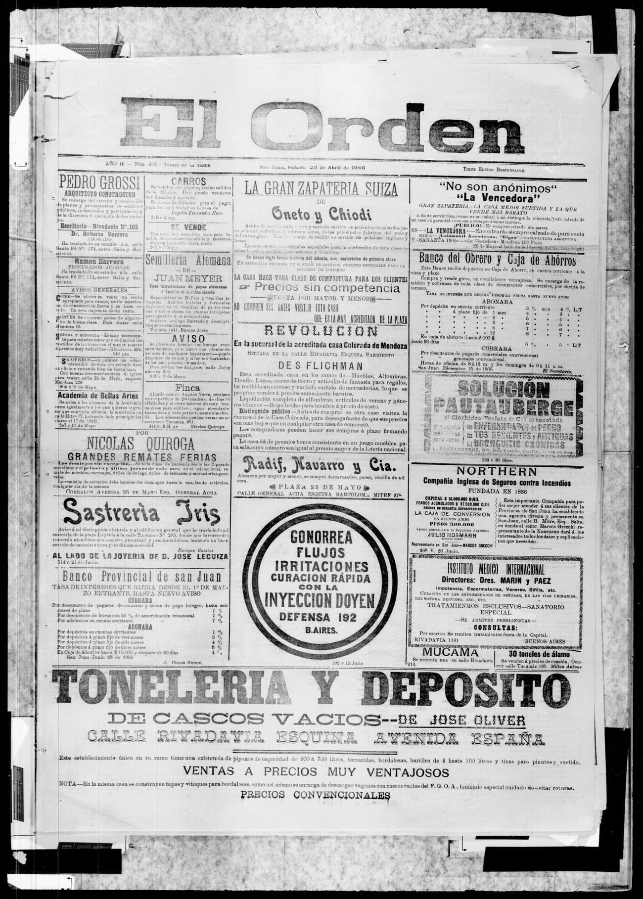 Portada · 28 de Abril de 1906