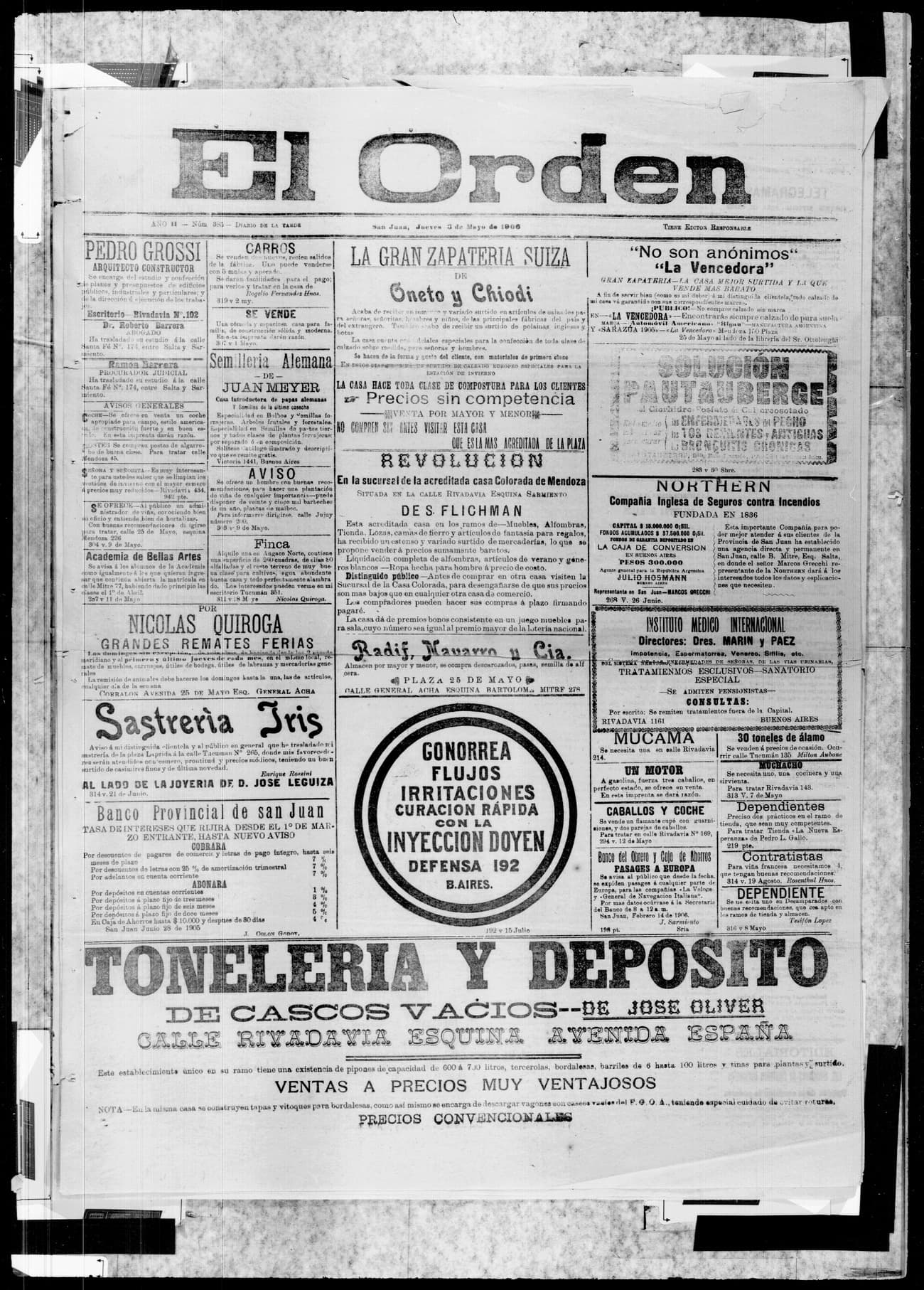 Portada · 3 de Mayo de 1906
