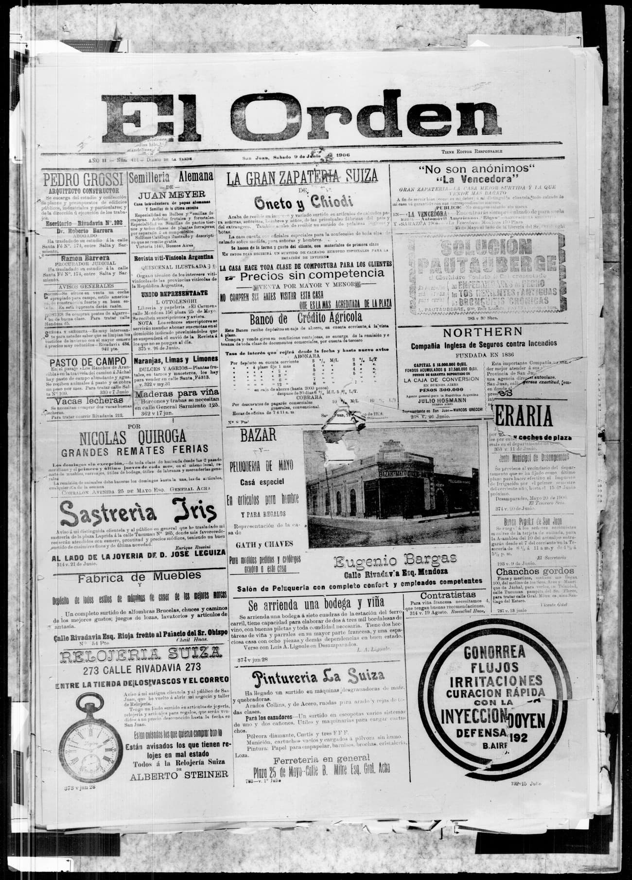 Portada · 9 de Junio de 1906