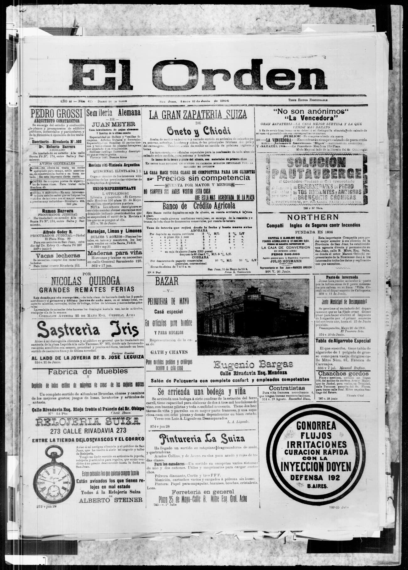 Portada · 11 de Junio de 1906