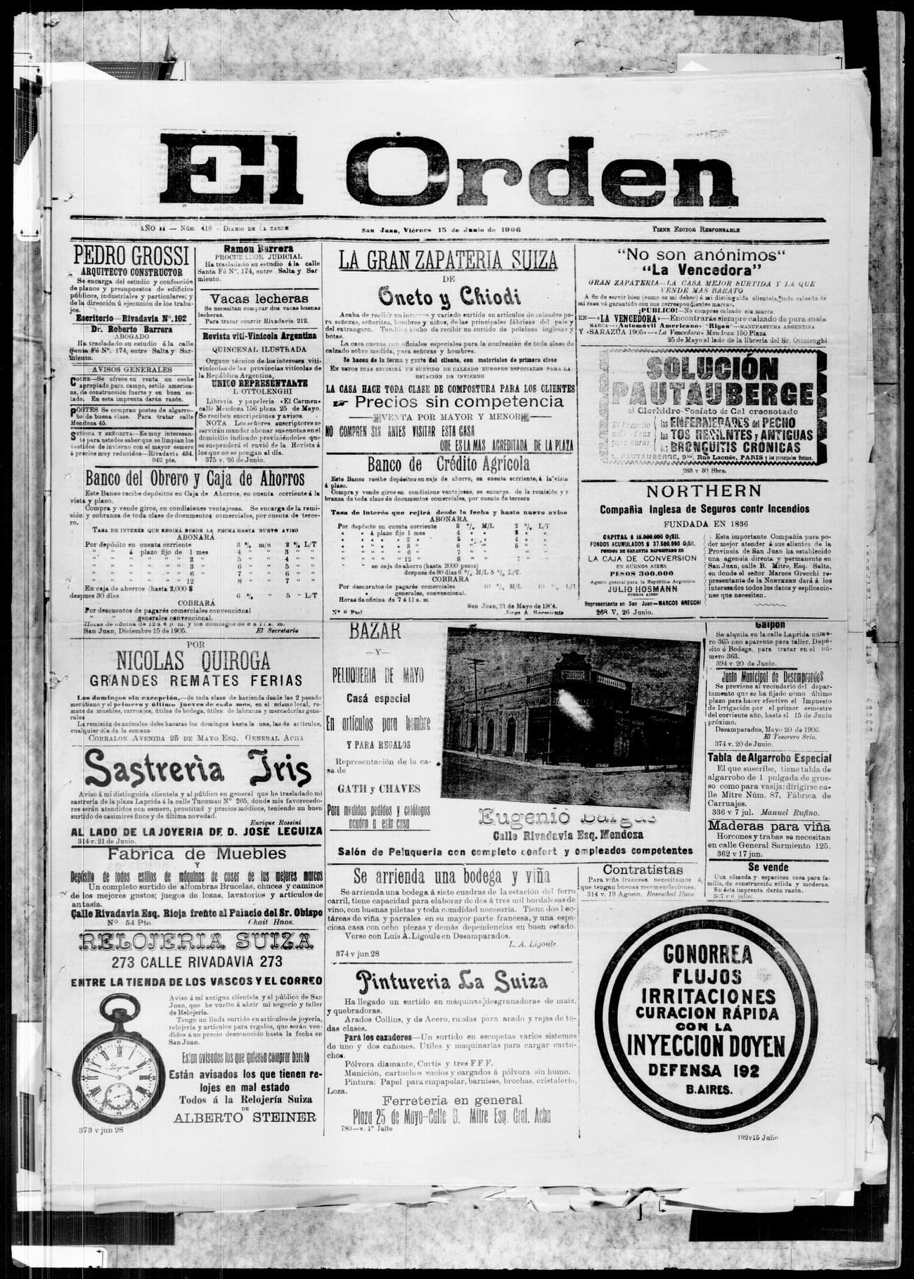 Portada · 15 de Junio de 1906