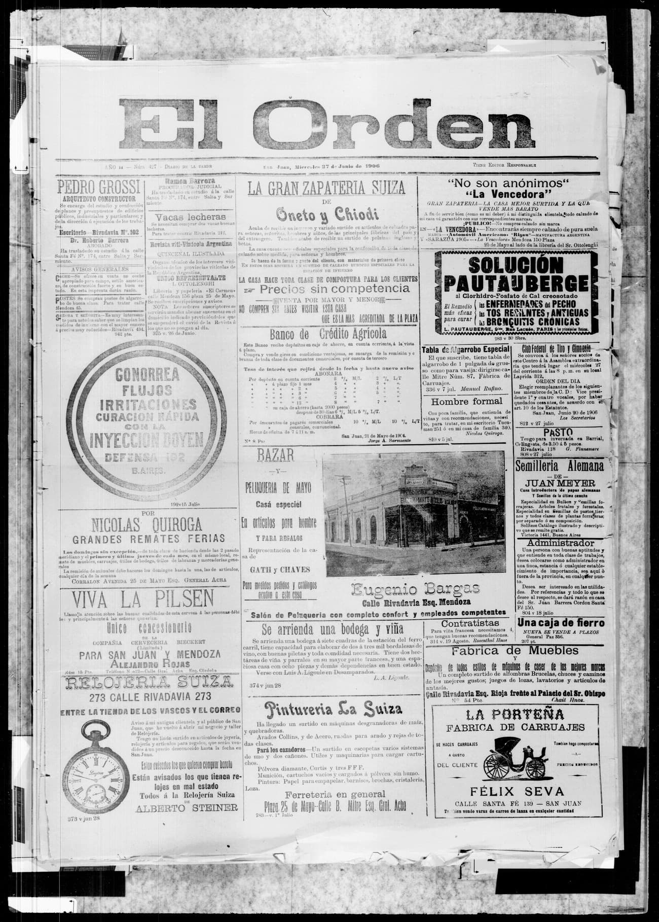 Portada · 27 de Junio de 1906