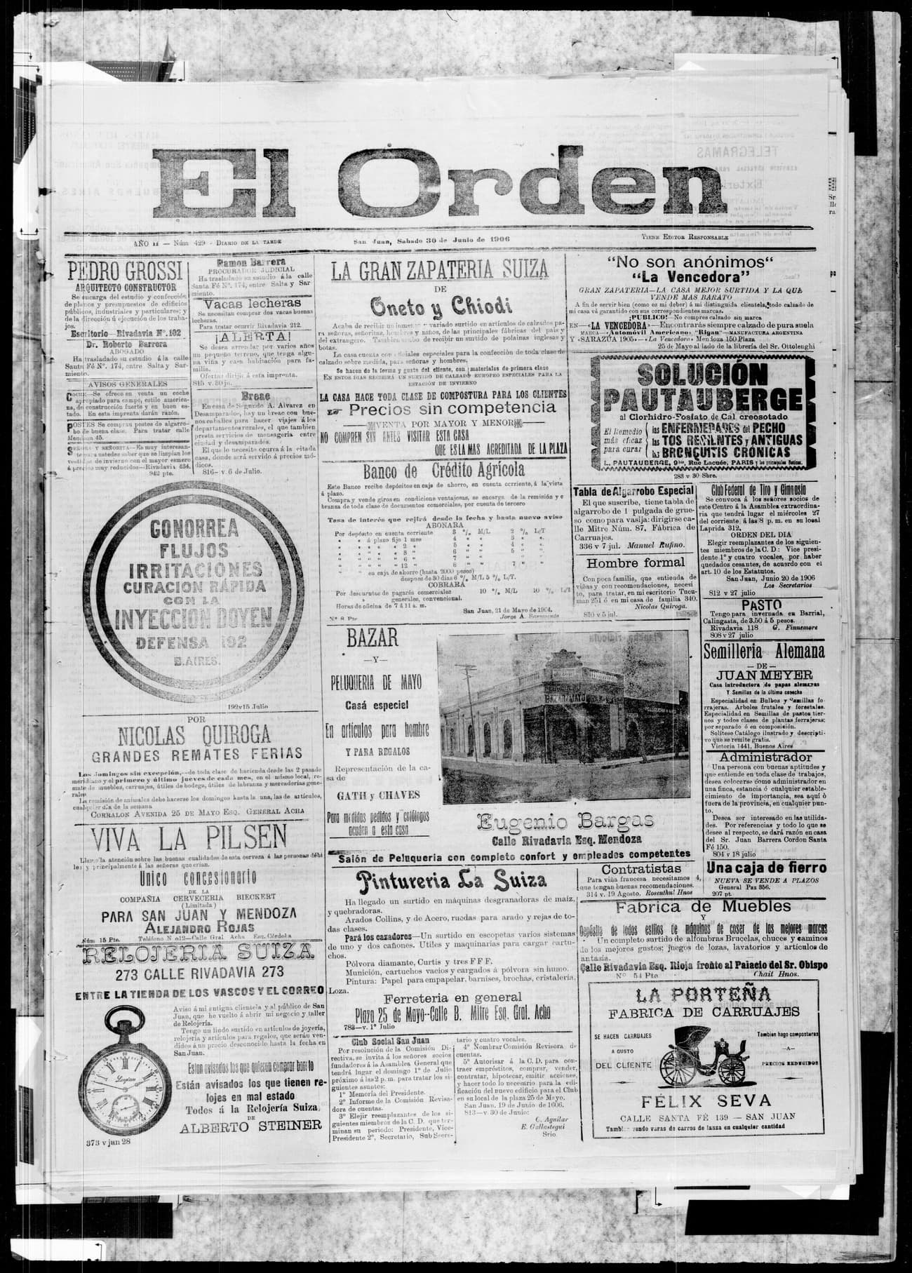 Portada · 30 de Junio de 1906