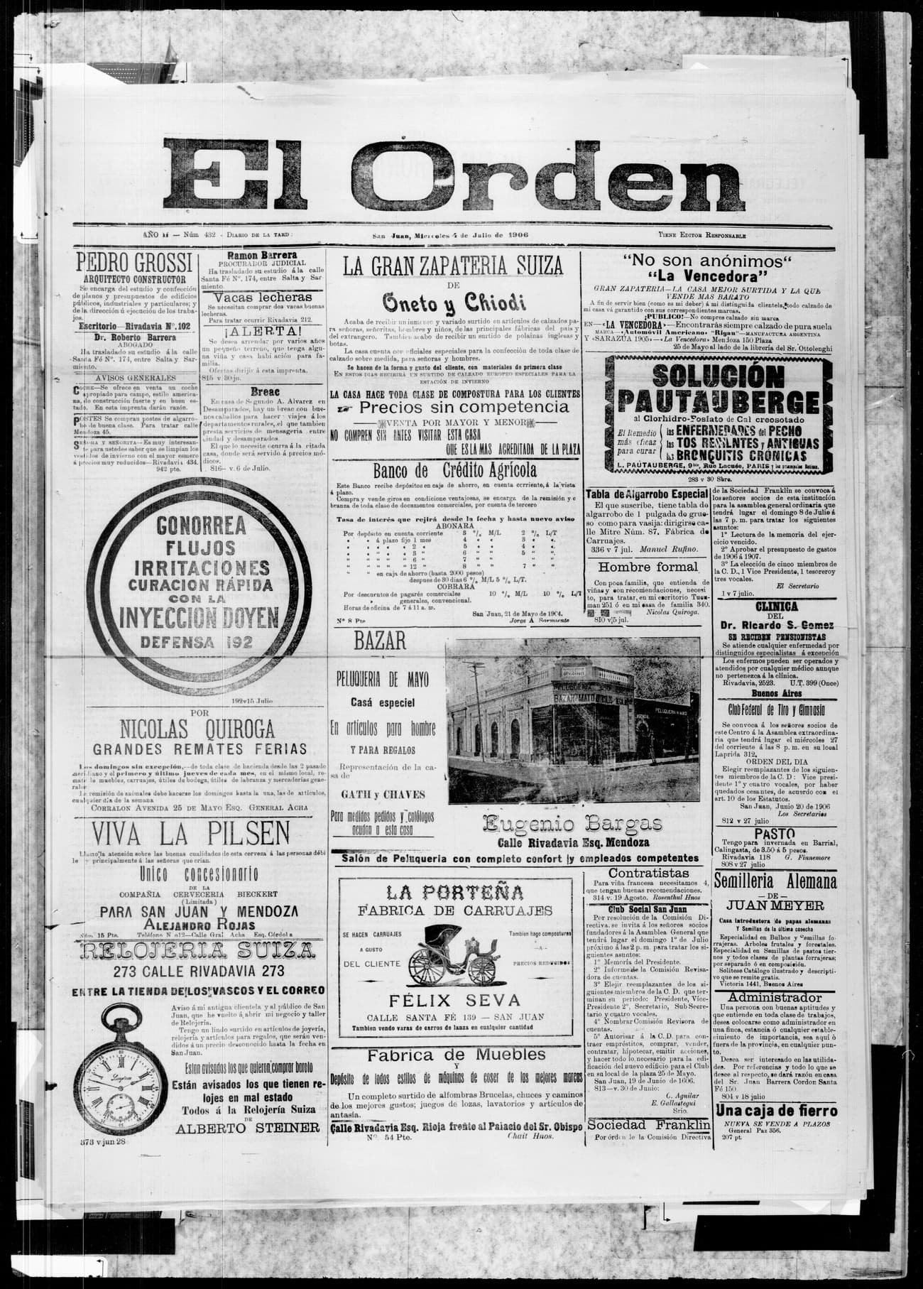 Portada · 4 de Julio de 1906