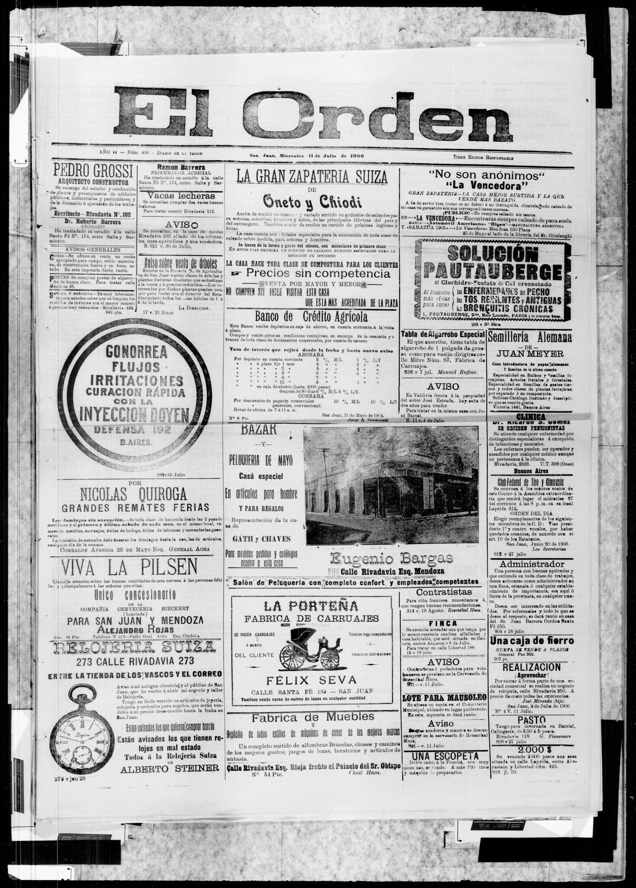 Portada · 11 de Julio de 1906