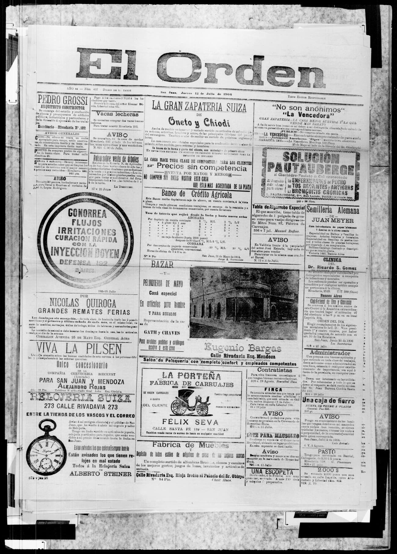 Portada · 12 de Julio de 1906