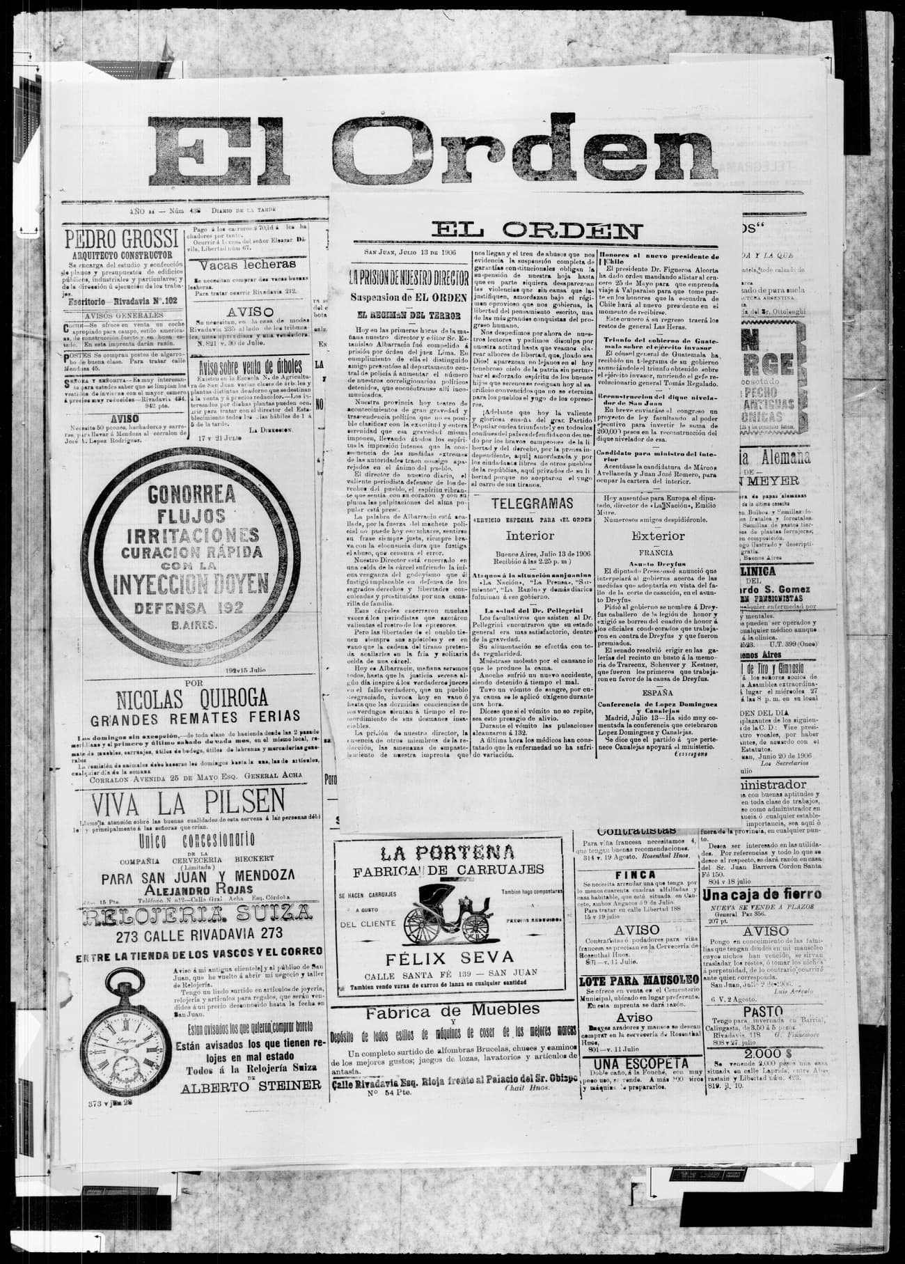 Portada · 16 de Julio de 1906