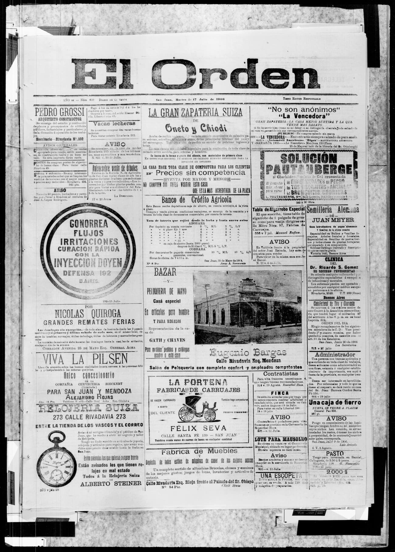 Portada · 17 de Julio de 1906