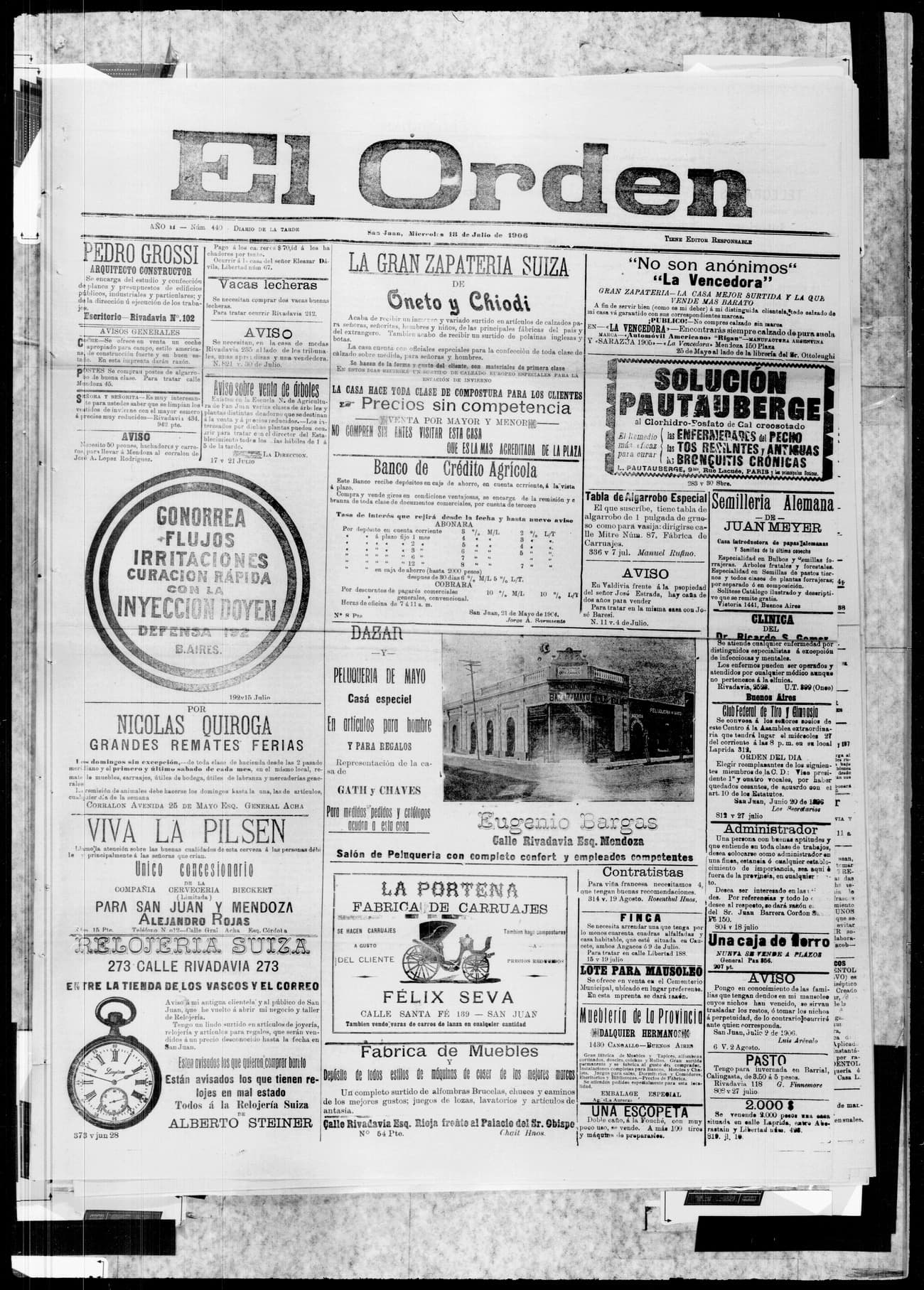 Portada · 18 de Julio de 1906