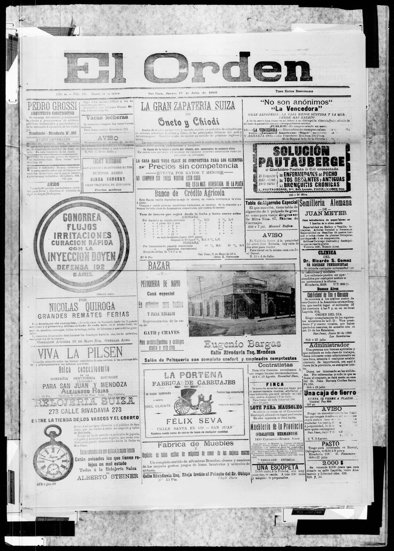 Portada · 19 de Julio de 1906