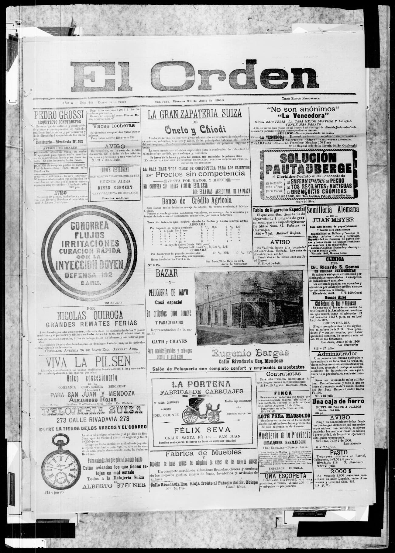 Portada · 20 de Julio de 1906