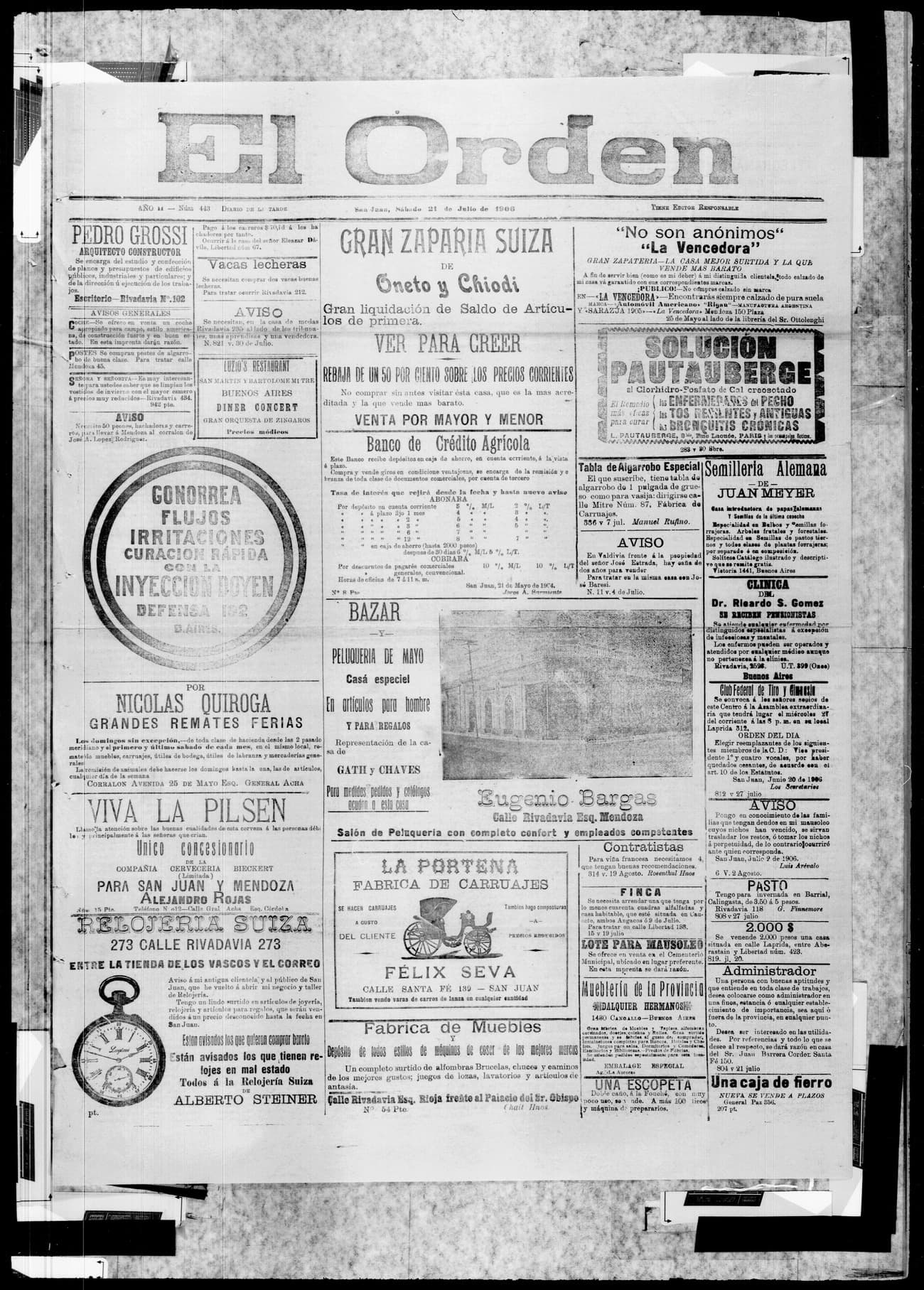 Portada · 21 de Julio de 1906
