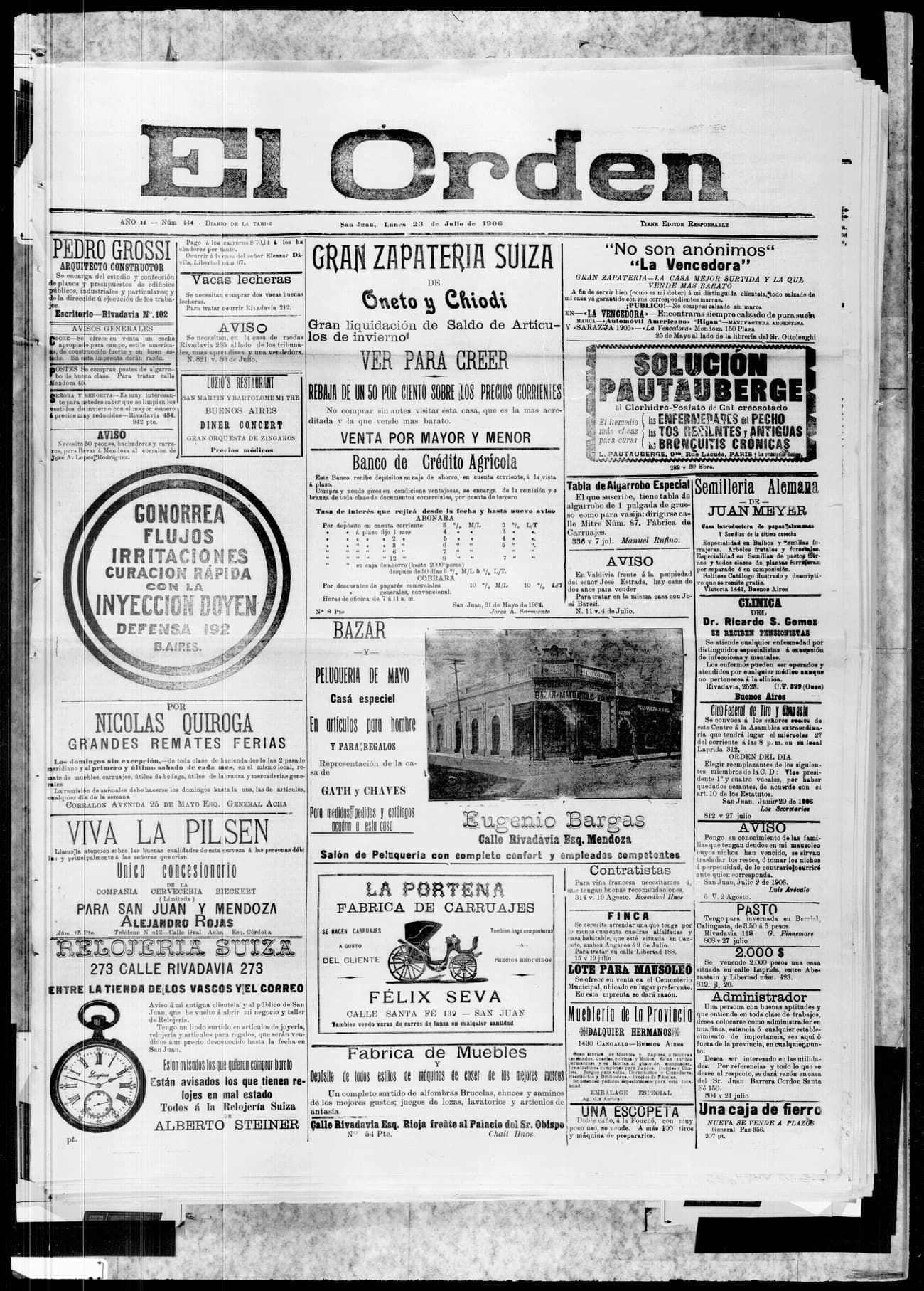 Portada · 23 de Julio de 1906