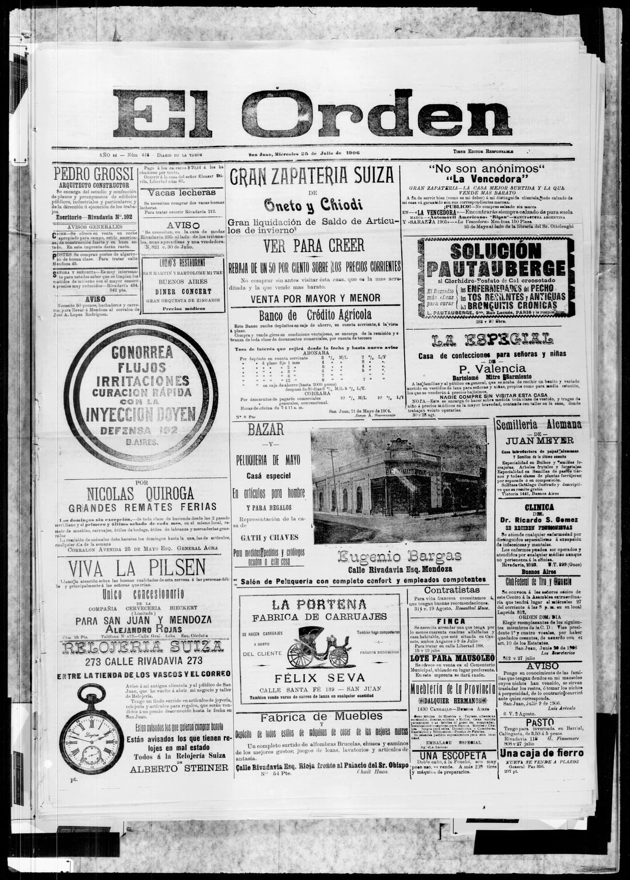 Portada · 25 de Julio de 1906