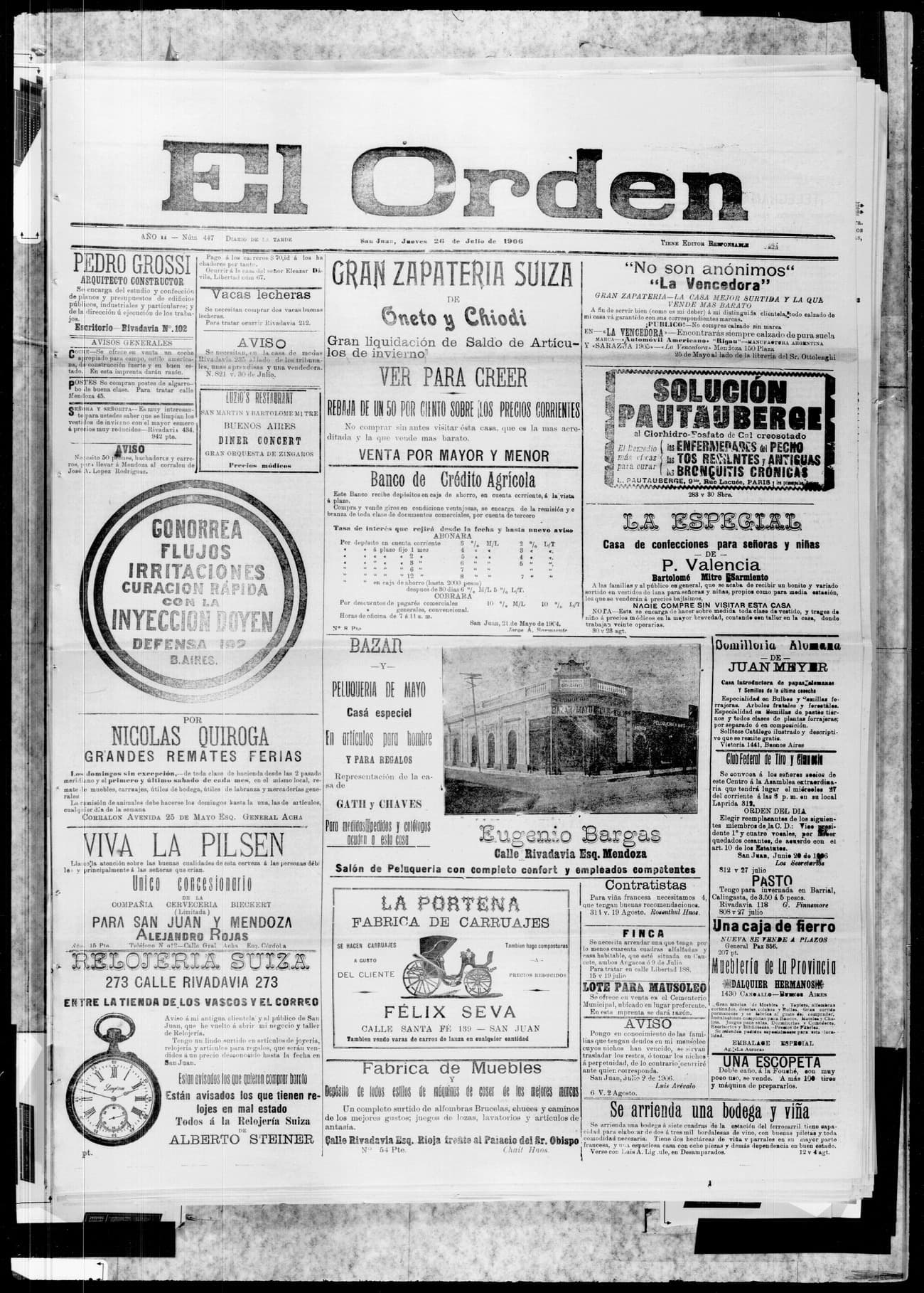 Portada · 26 de Julio de 1906