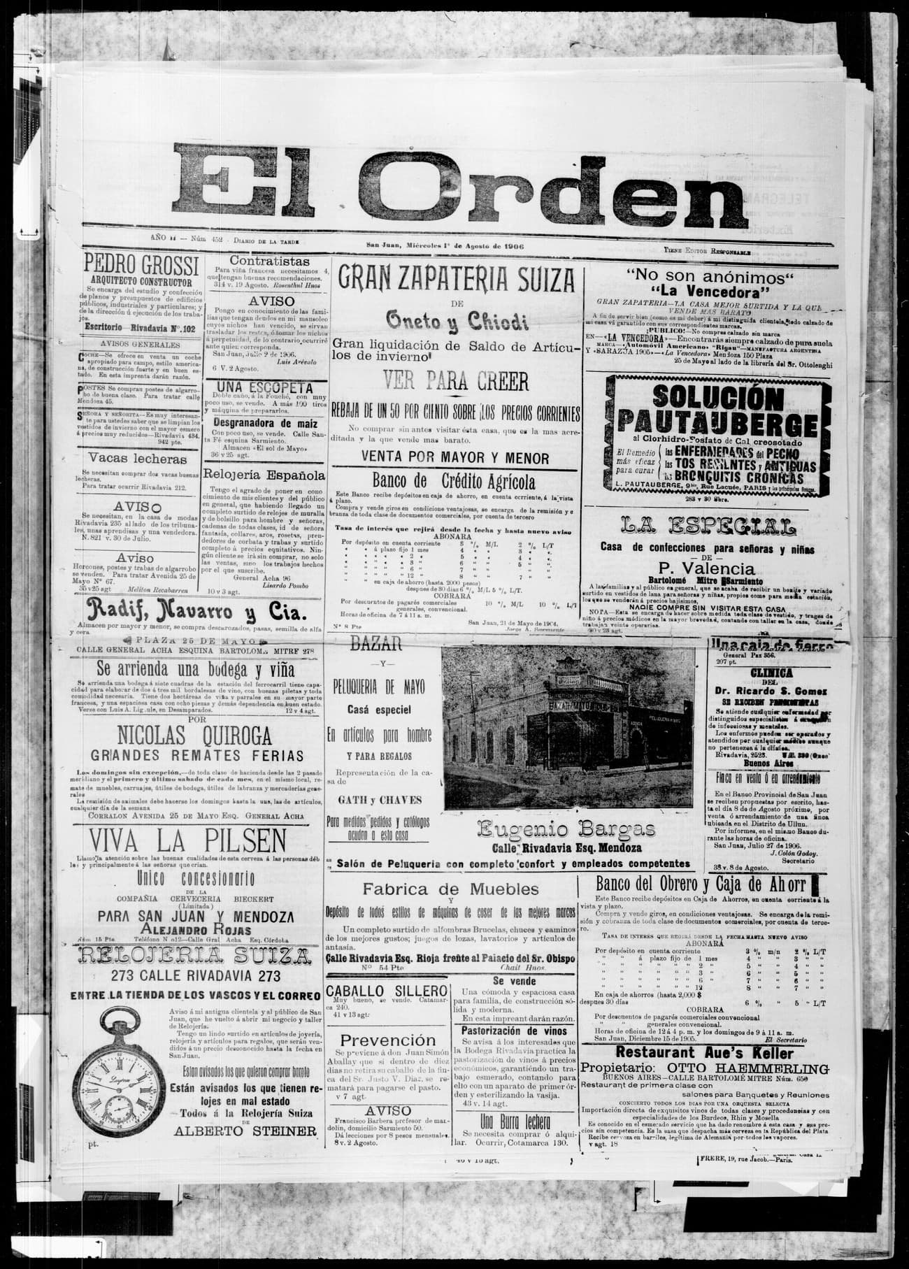 Portada · 1 de Agosto de 1906