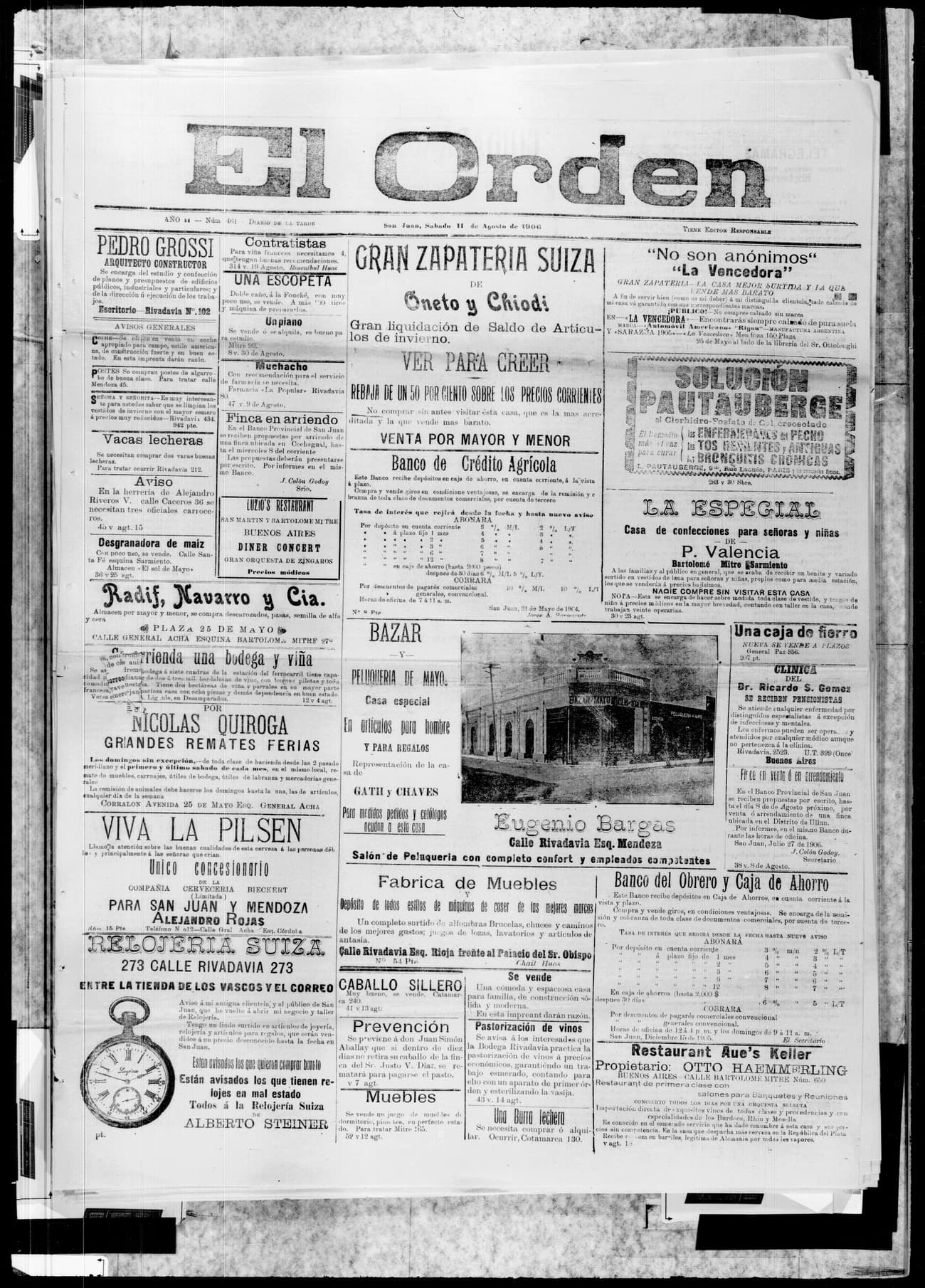 Portada · 11 de Agosto de 1906