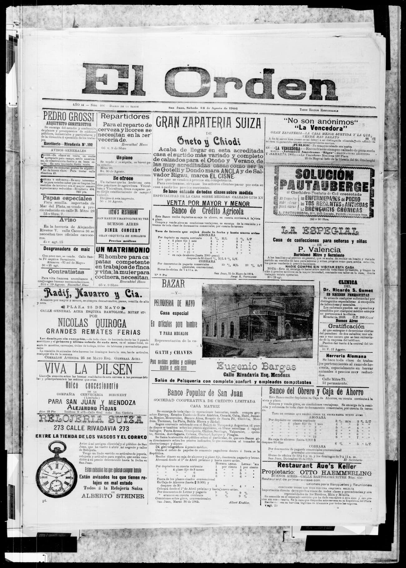 Portada · 18 de Agosto de 1906