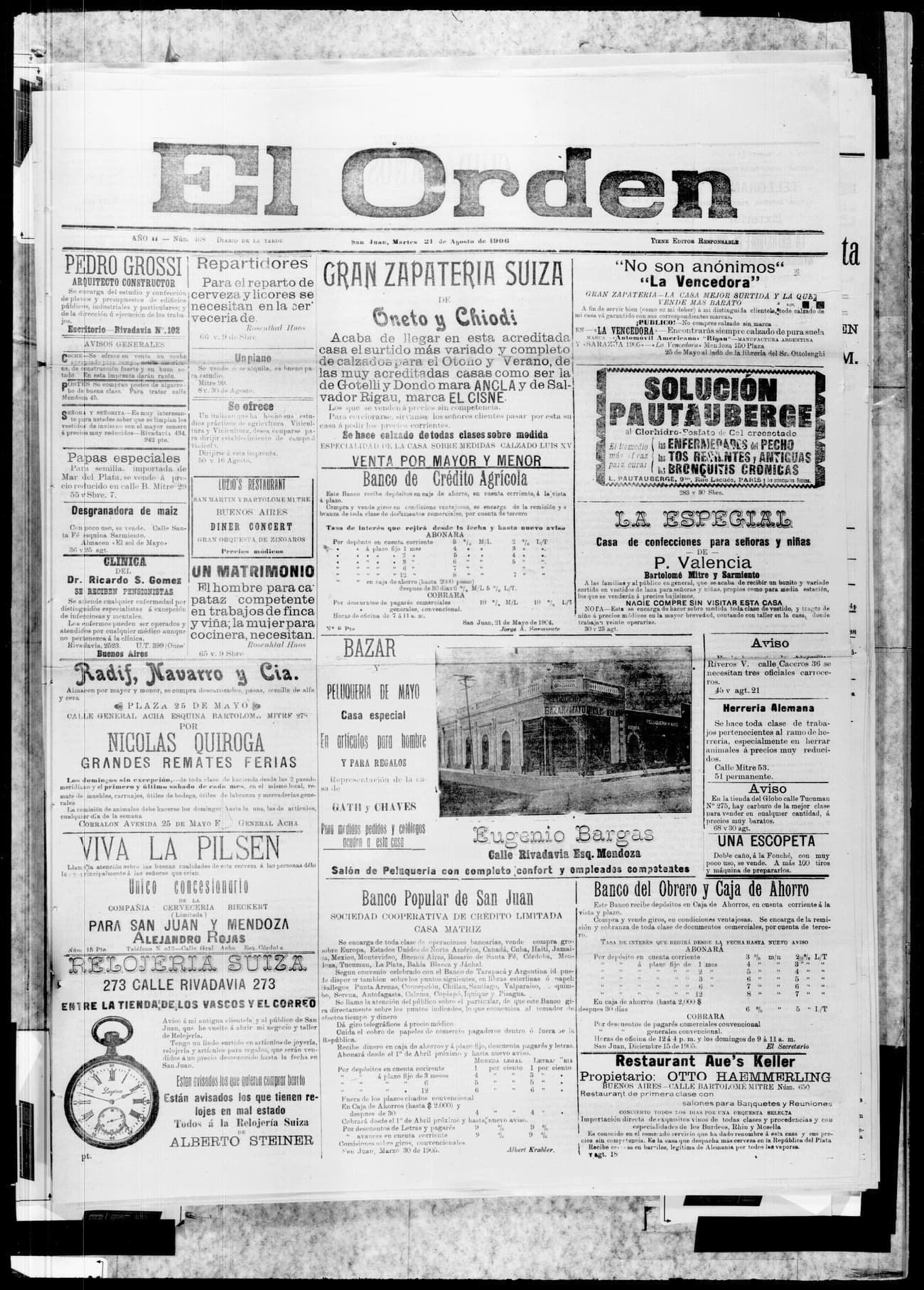 Portada · 21 de Agosto de 1906