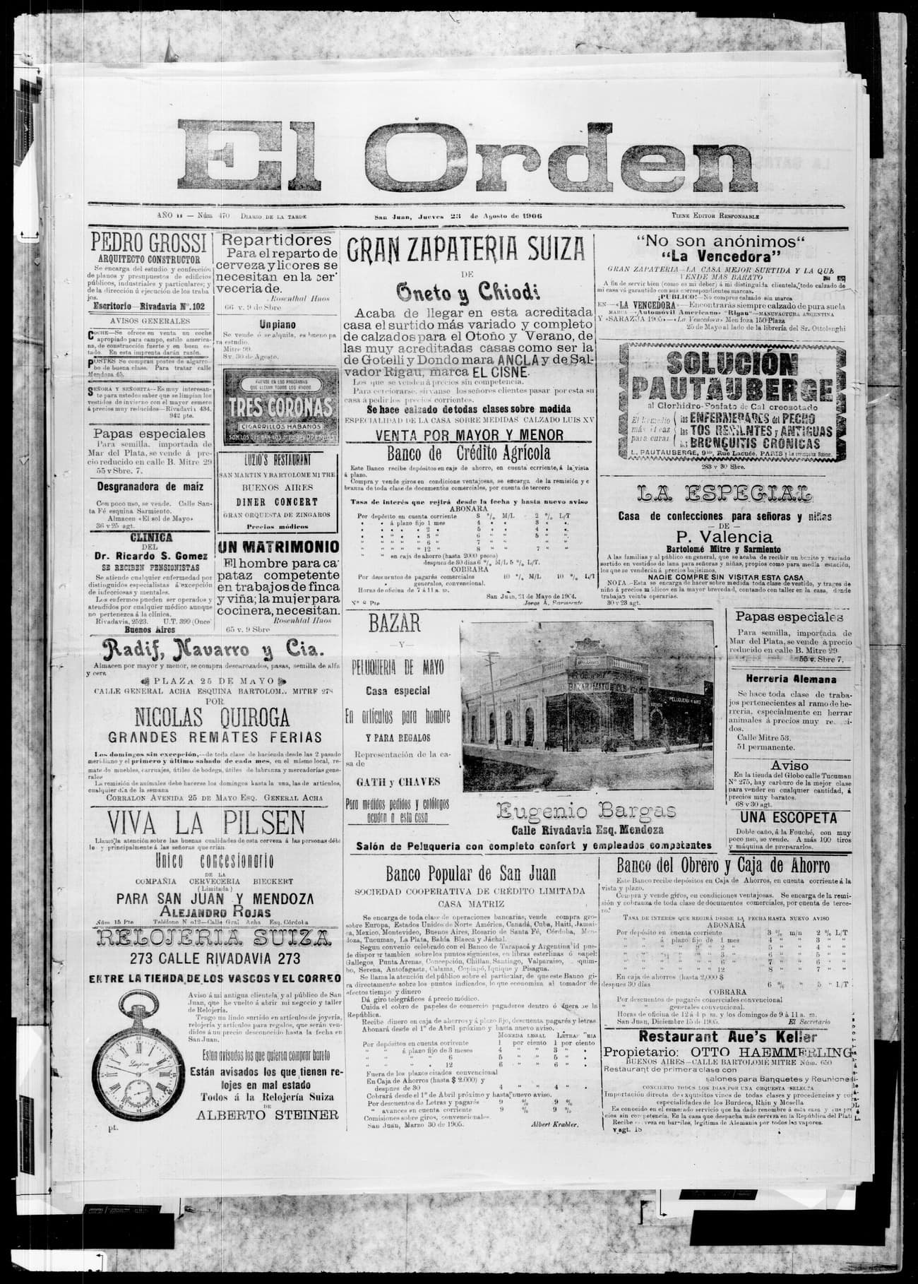 Portada · 23 de Agosto de 1906