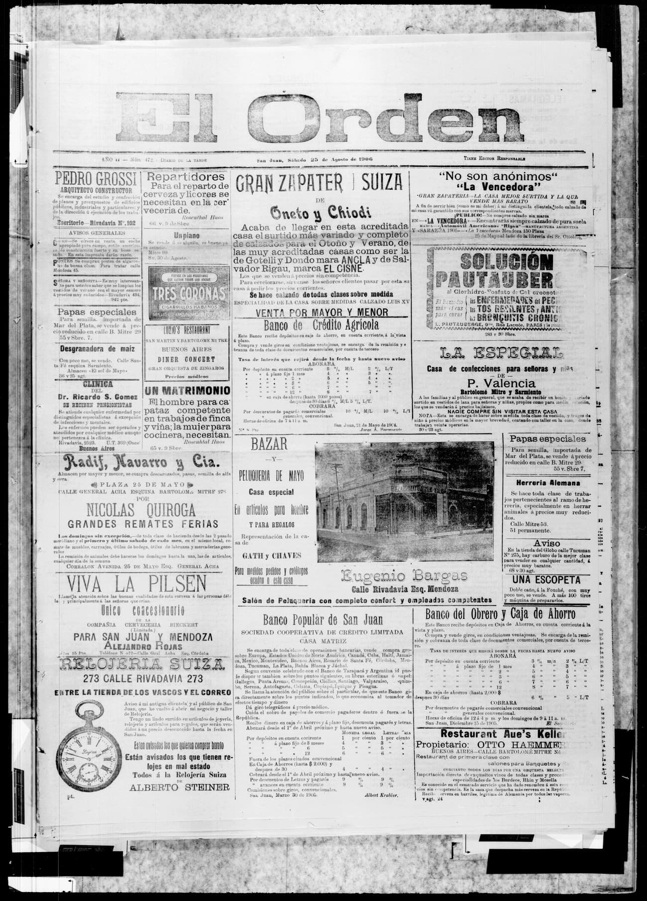 Portada · 25 de Agosto de 1906