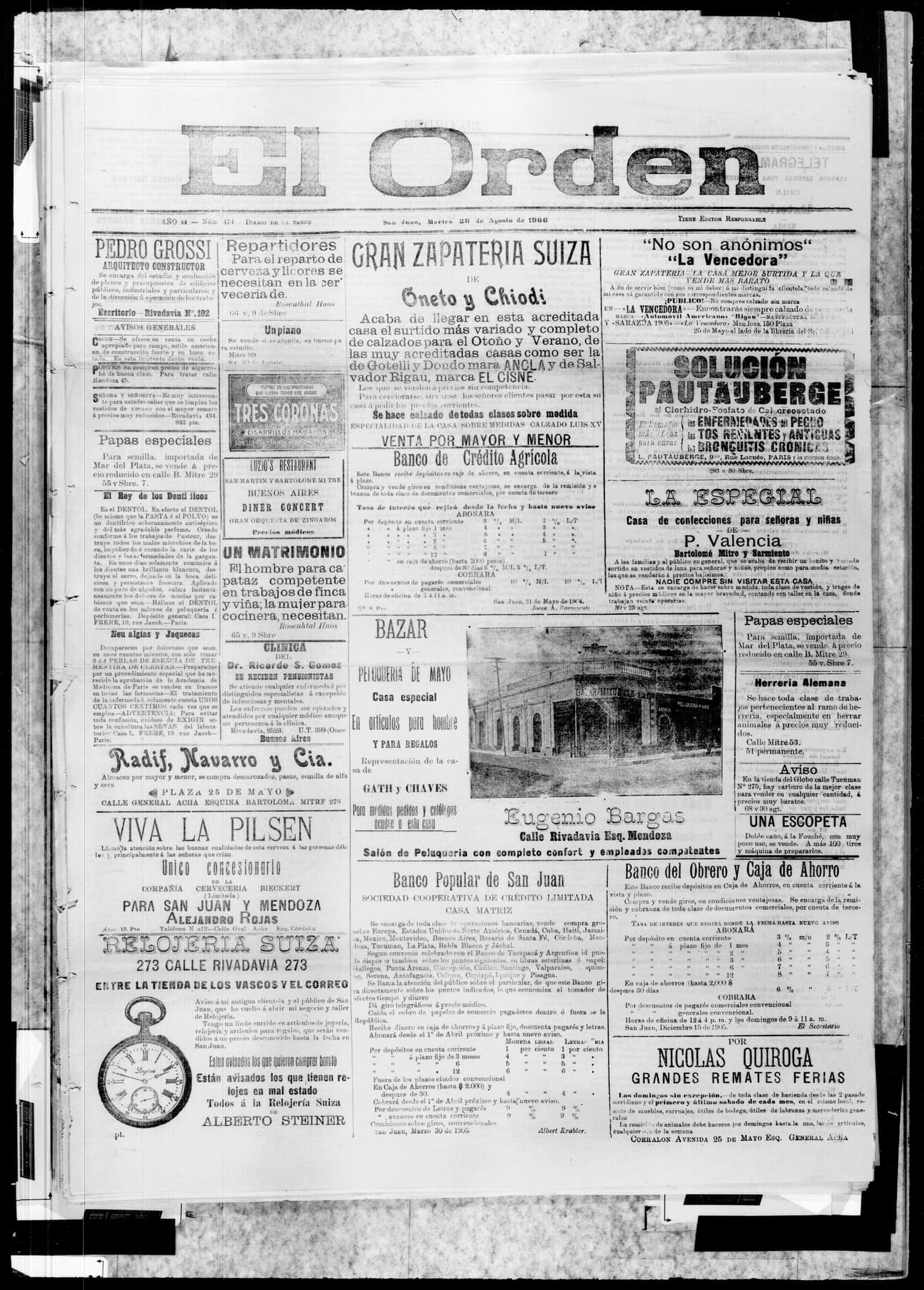 Portada · 28 de Agosto de 1906