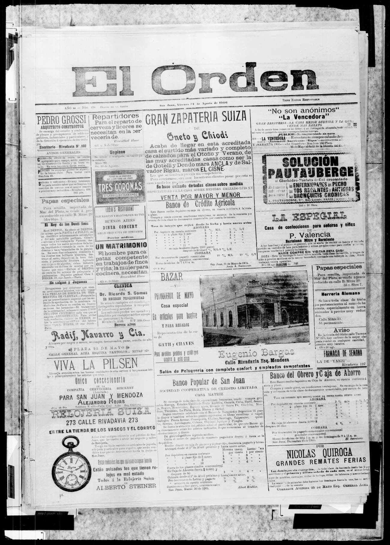 Portada · 31 de Agosto de 1906