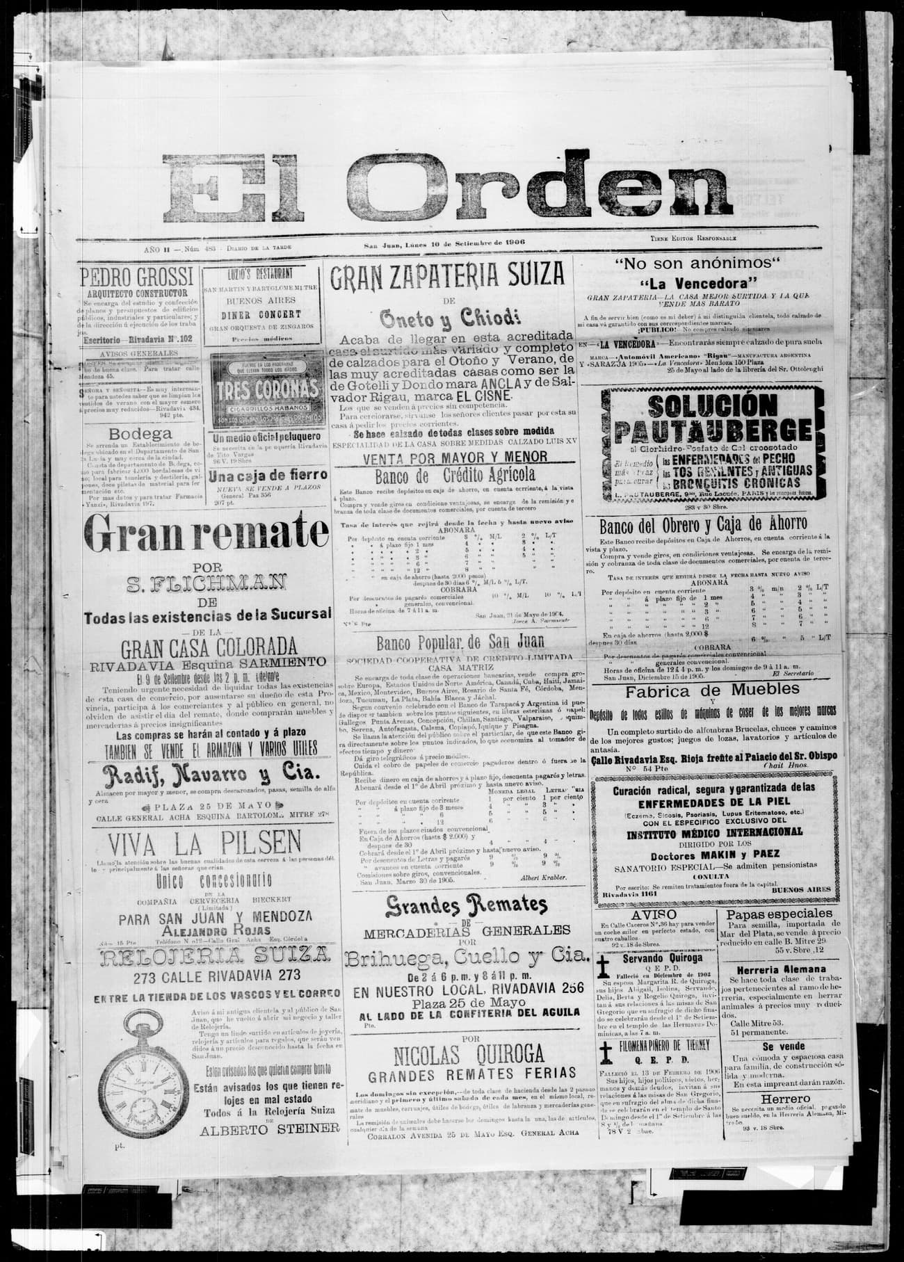 Portada · 10 de Septiembre de 1906