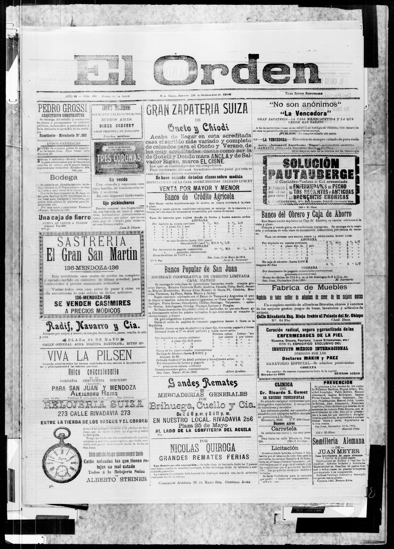 Portada · 20 de Septiembre de 1906