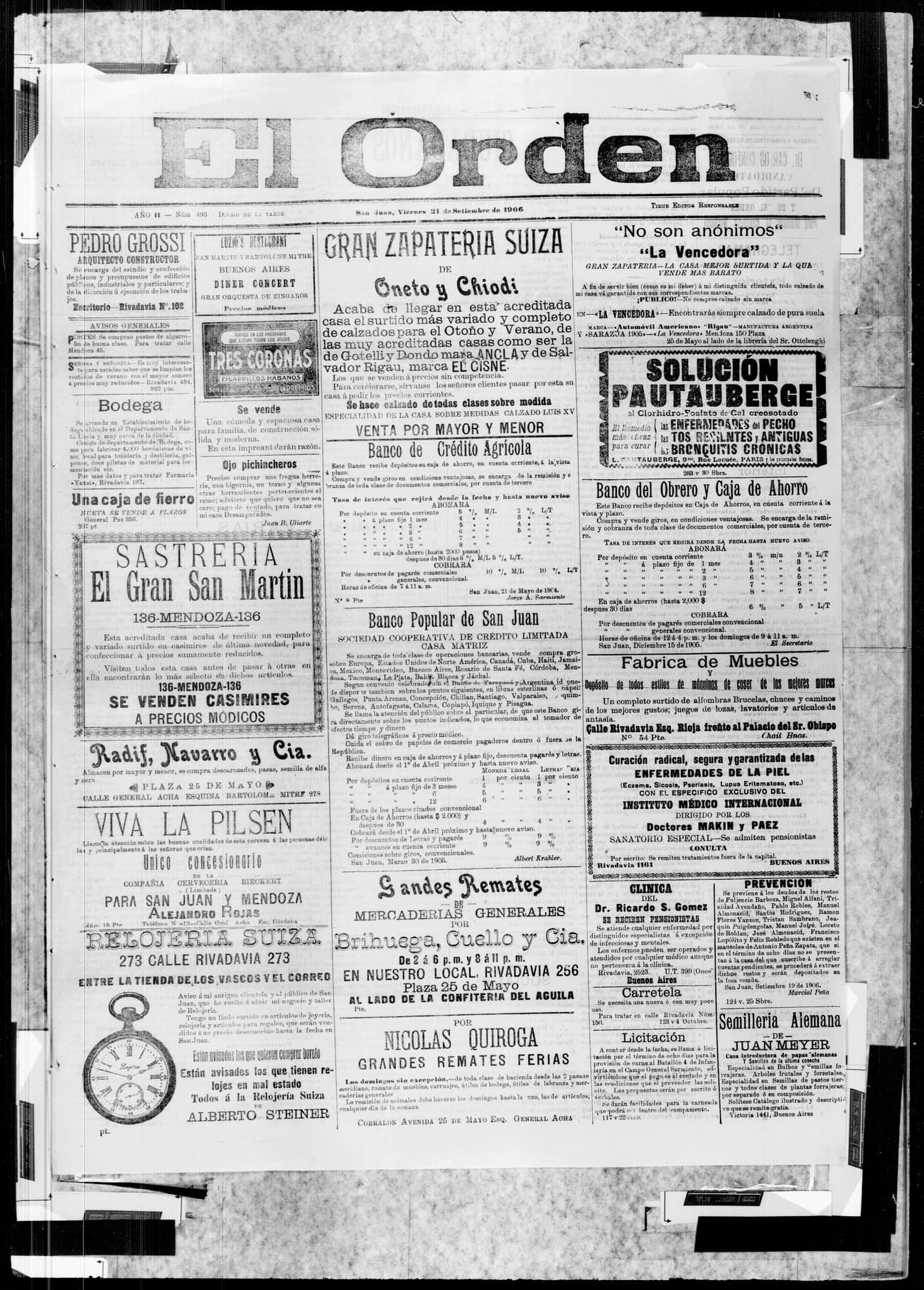 Portada · 21 de Septiembre de 1906