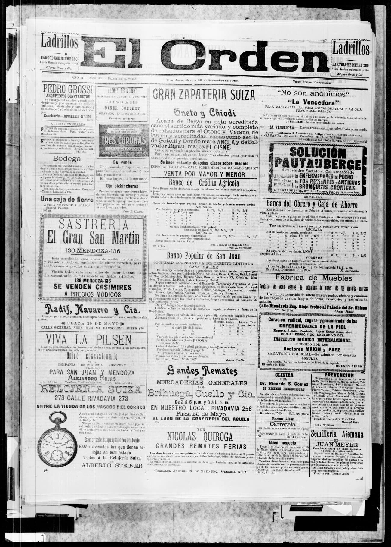 Portada · 25 de Septiembre de 1906