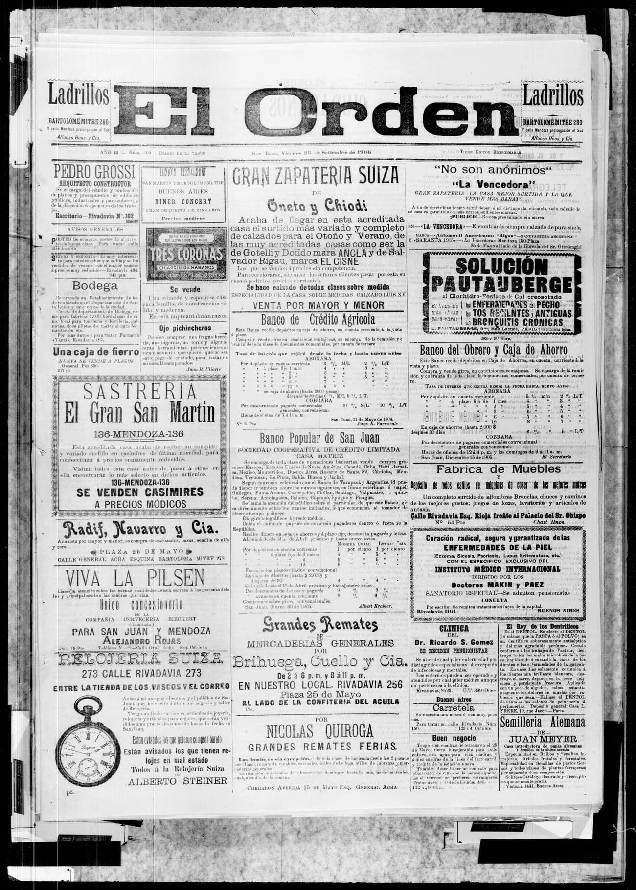 Portada · 28 de Septiembre de 1906