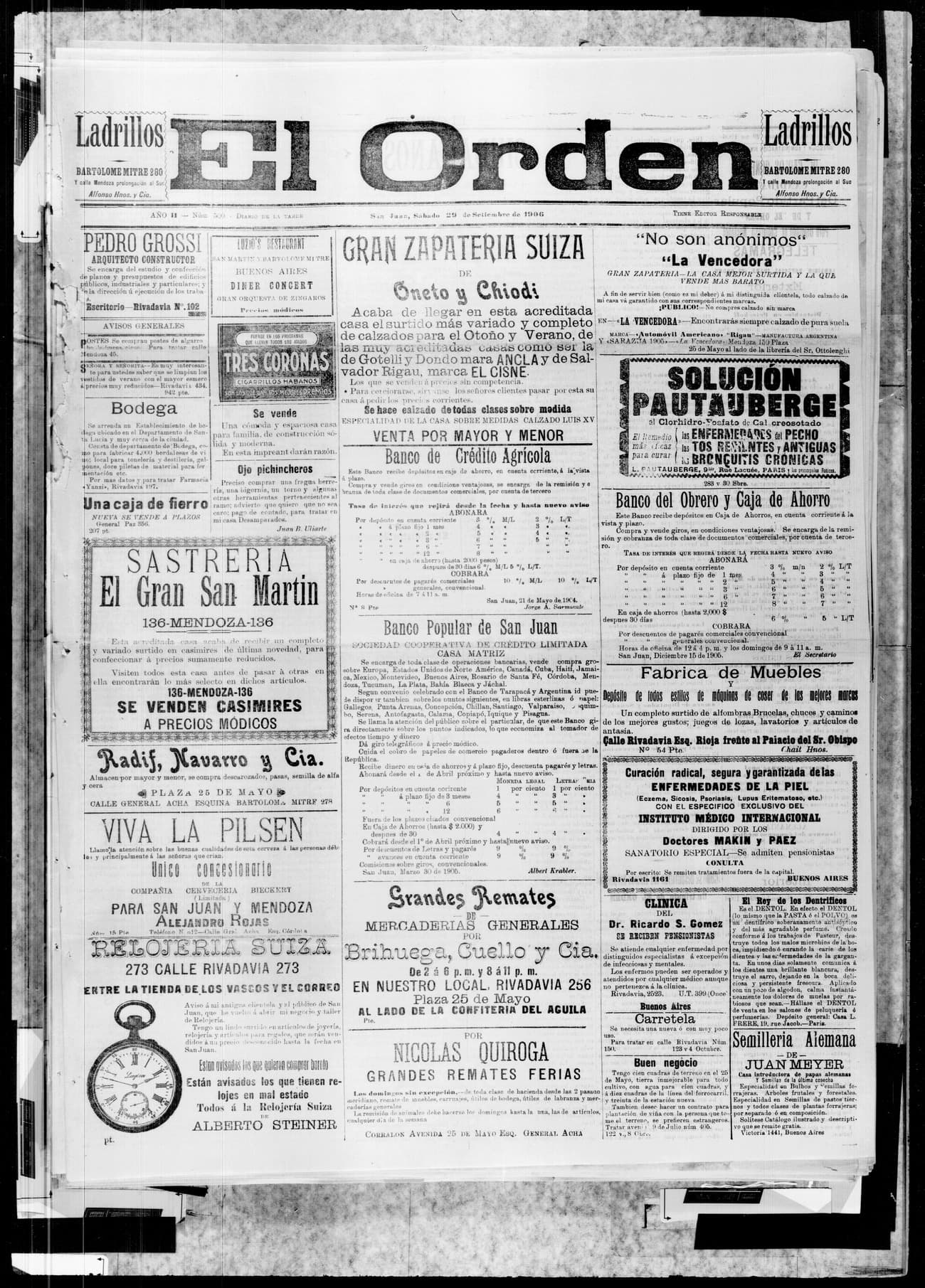 Portada · 29 de Septiembre de 1906