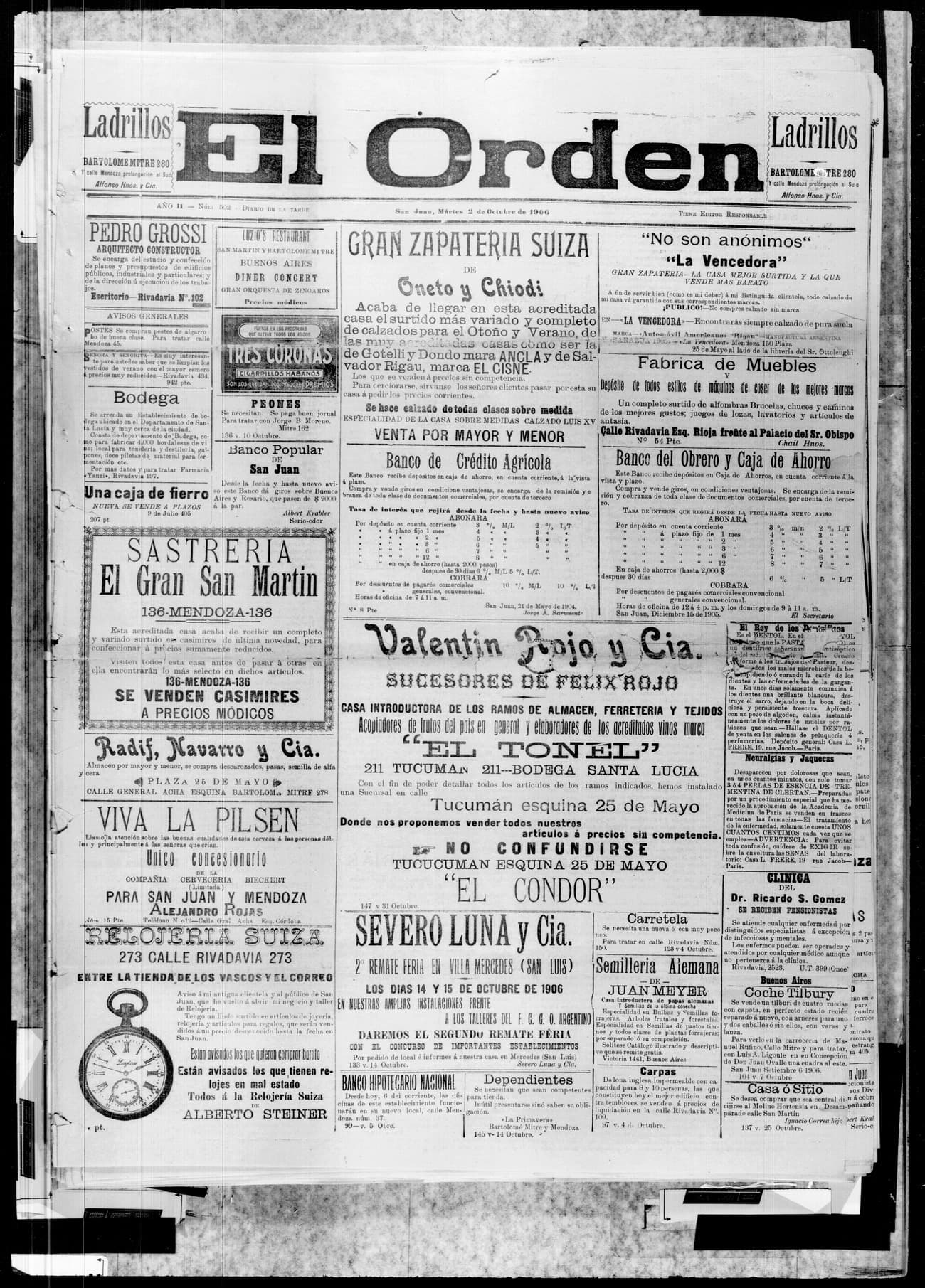 Portada · 2 de Octubre de 1906