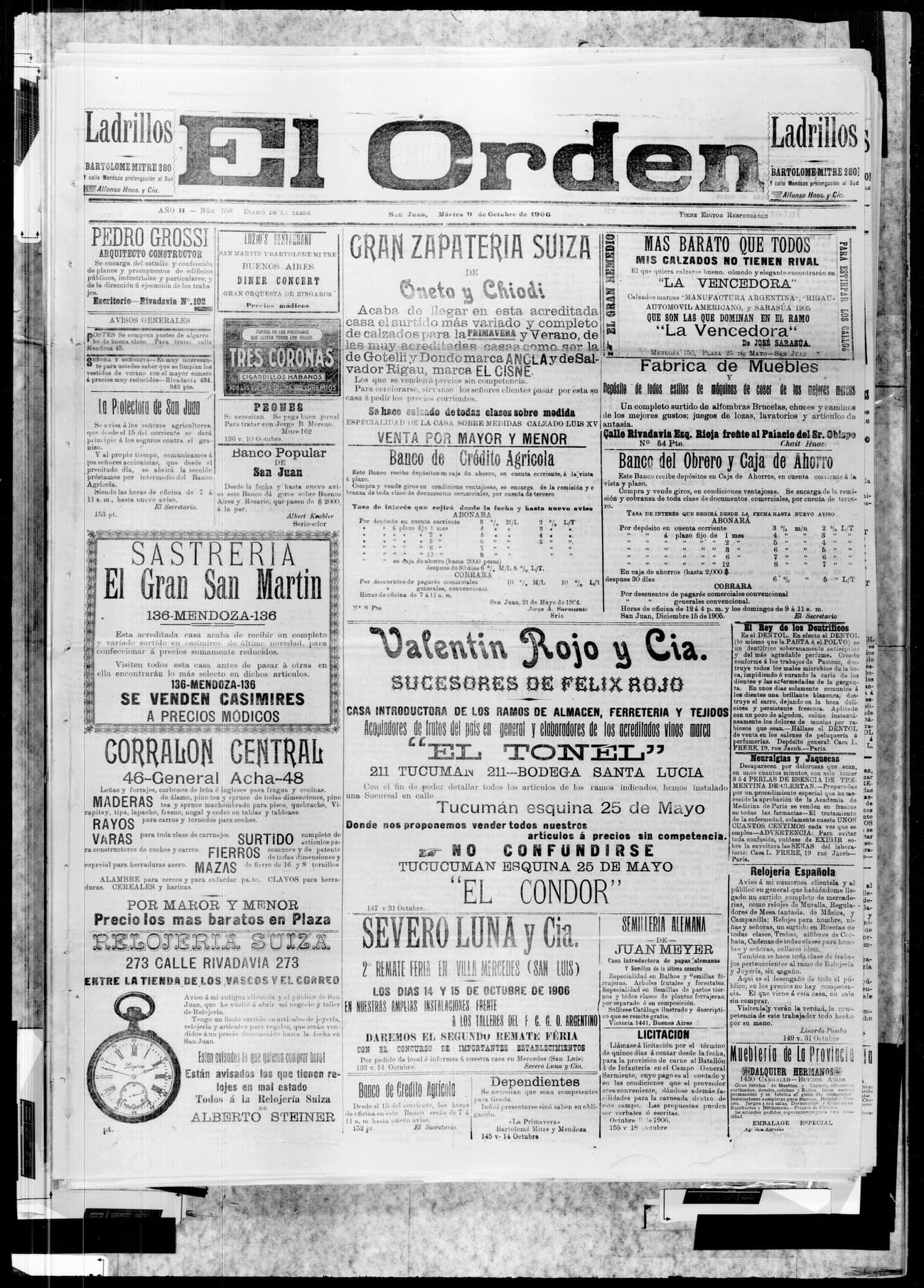 Portada · 9 de Octubre de 1906