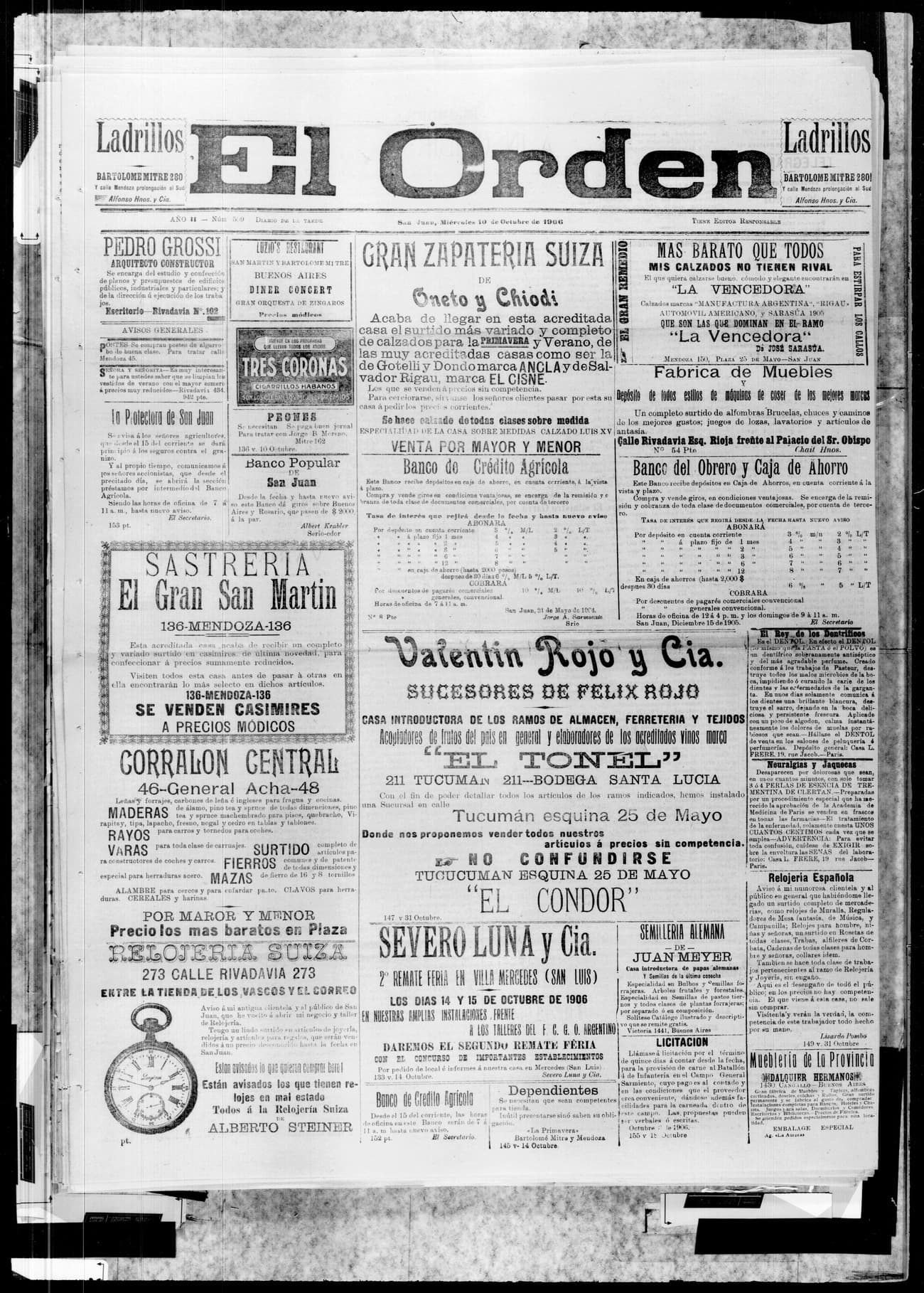 Portada · 10 de Octubre de 1906