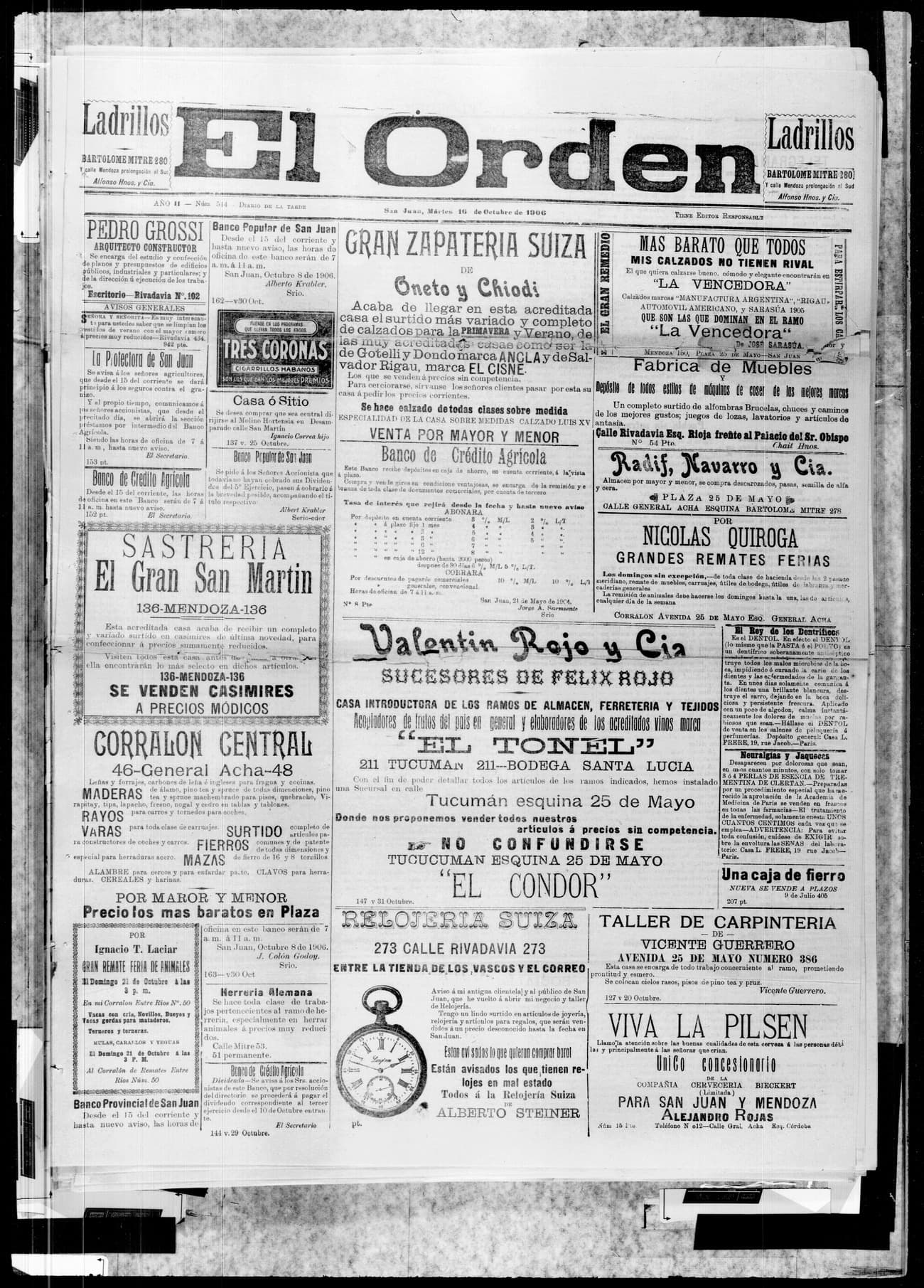 Portada · 16 de Octubre de 1906