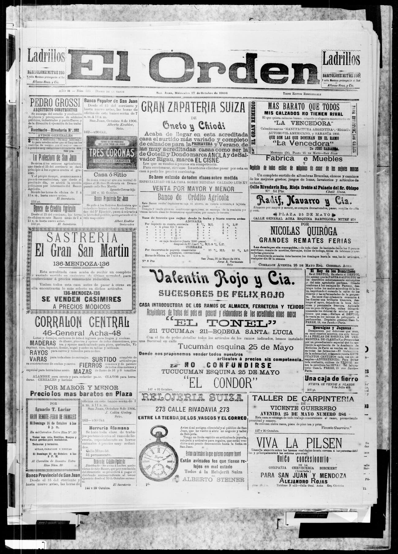 Portada · 17 de Octubre de 1906
