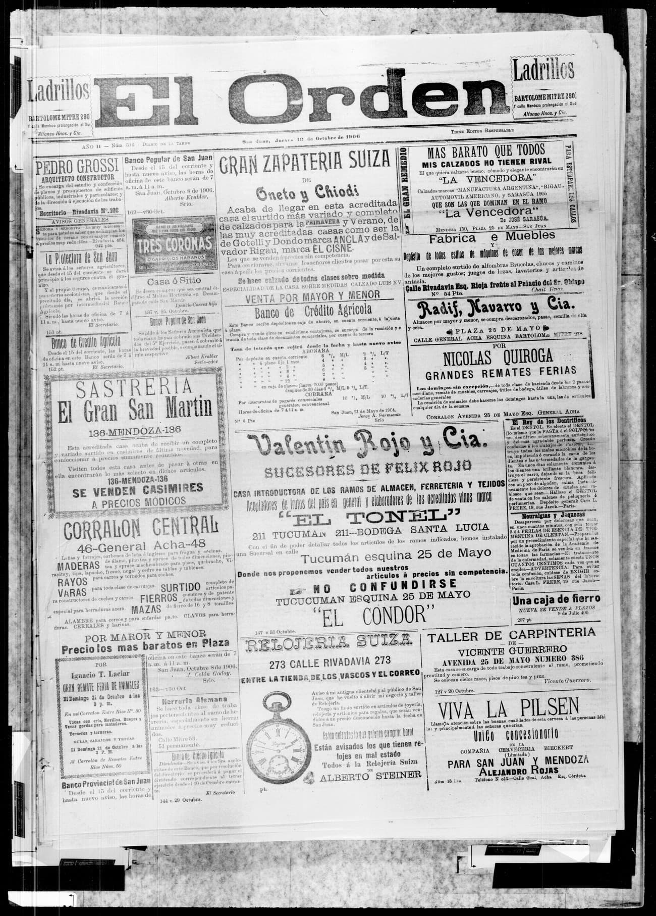 Portada · 18 de Octubre de 1906