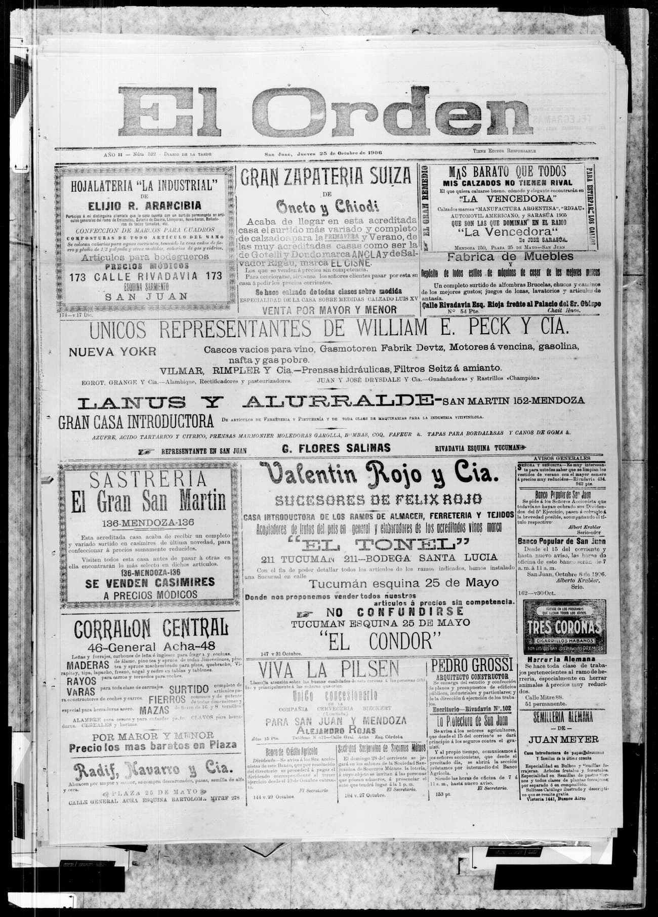 Portada · 25 de Octubre de 1906