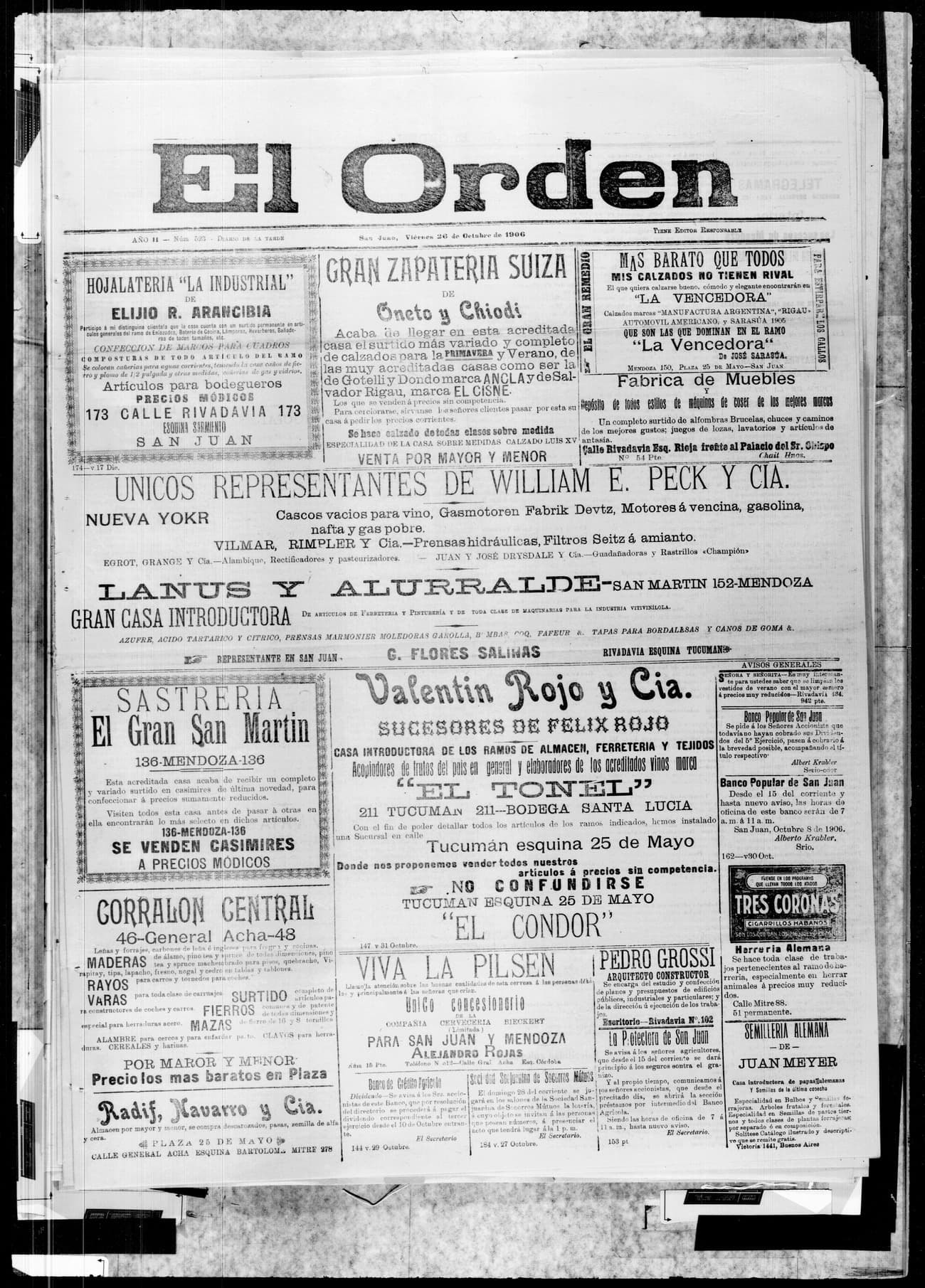 Portada · 26 de Octubre de 1906
