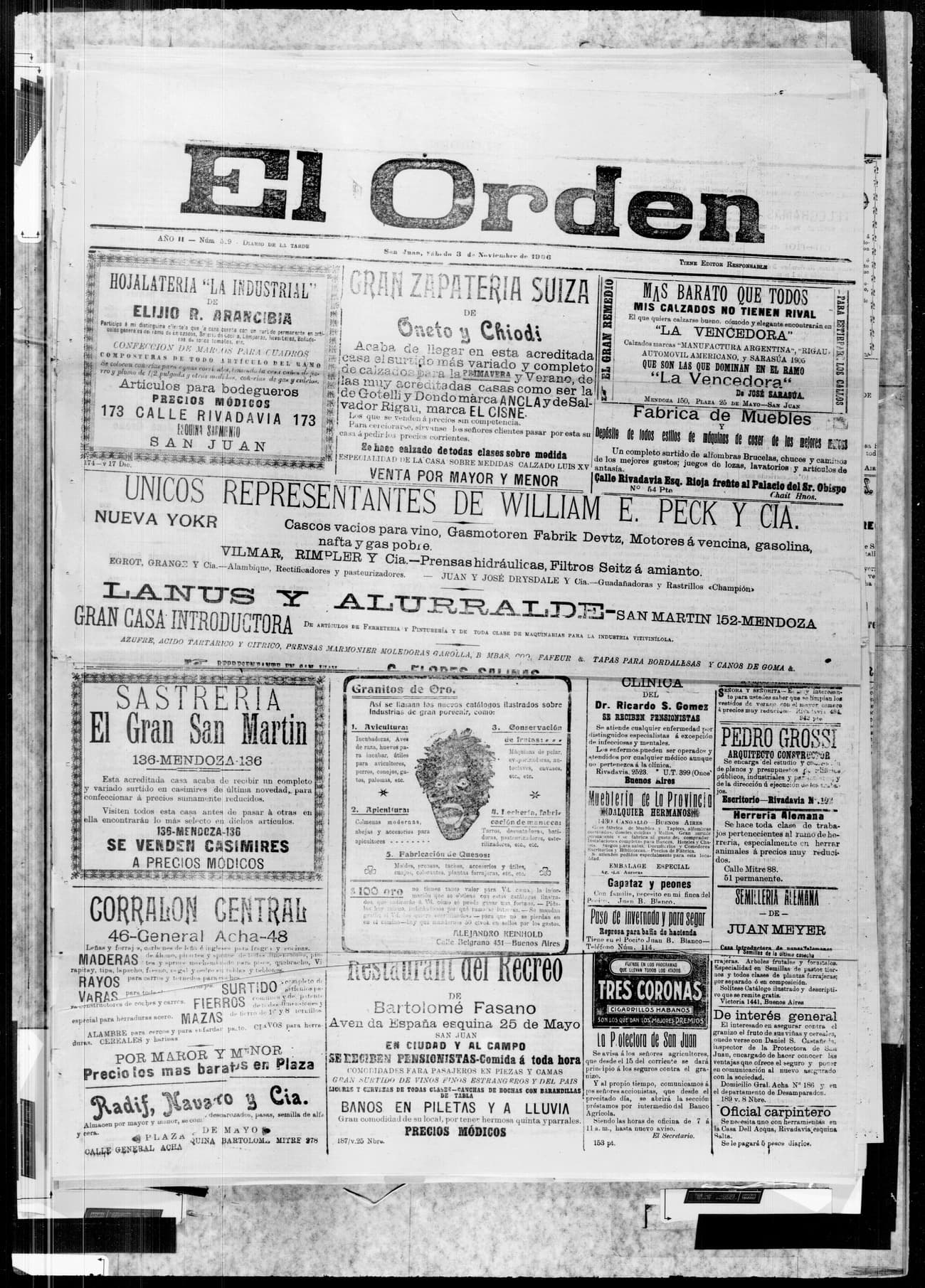 Portada · 3 de Noviembre de 1906