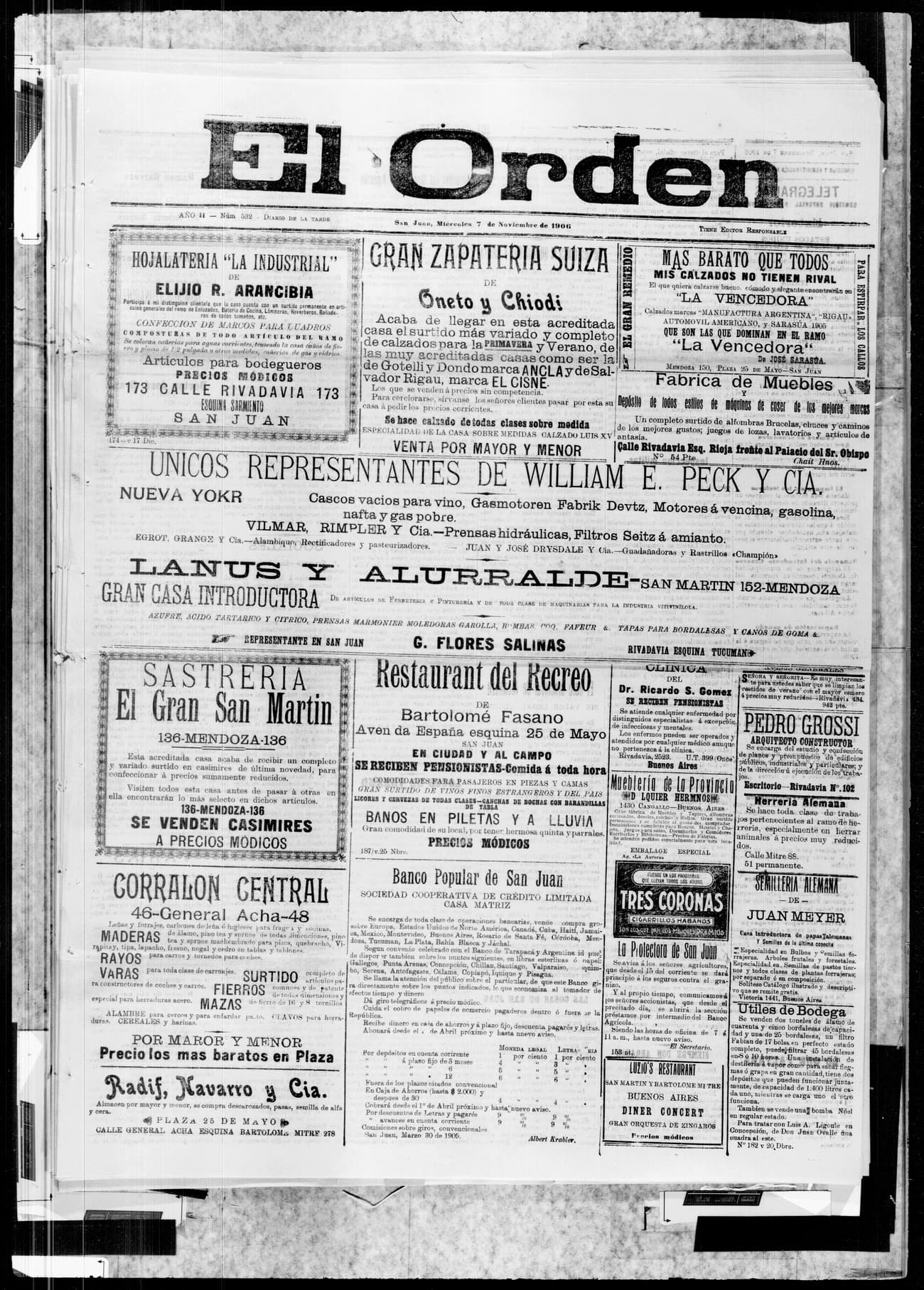 Portada · 7 de Noviembre de 1906