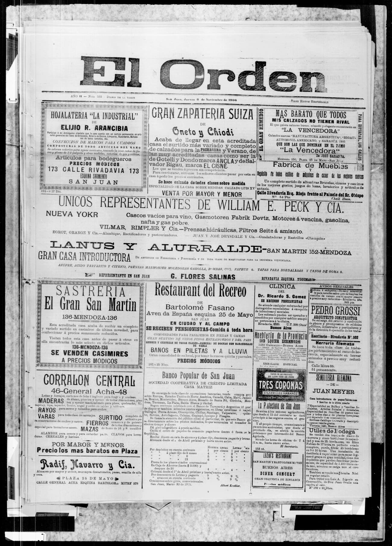 Portada · 8 de Noviembre de 1906