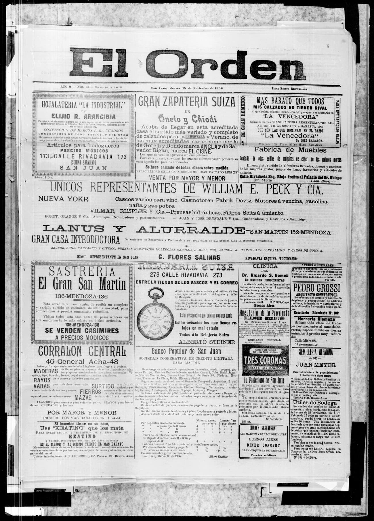 Portada · 15 de Noviembre de 1906