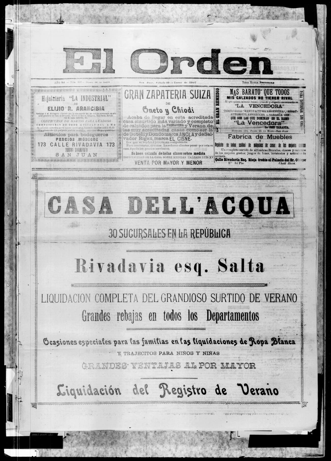 Portada · 19 de Enero de 1907