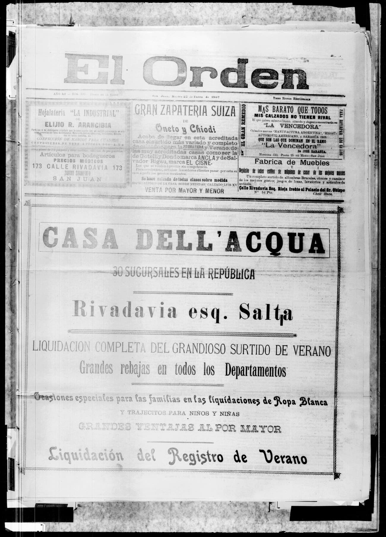 Portada · 22 de Enero de 1907