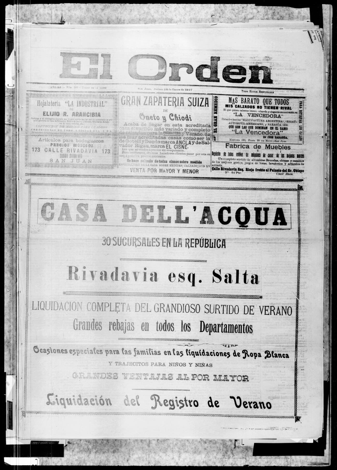Portada · 24 de Enero de 1907